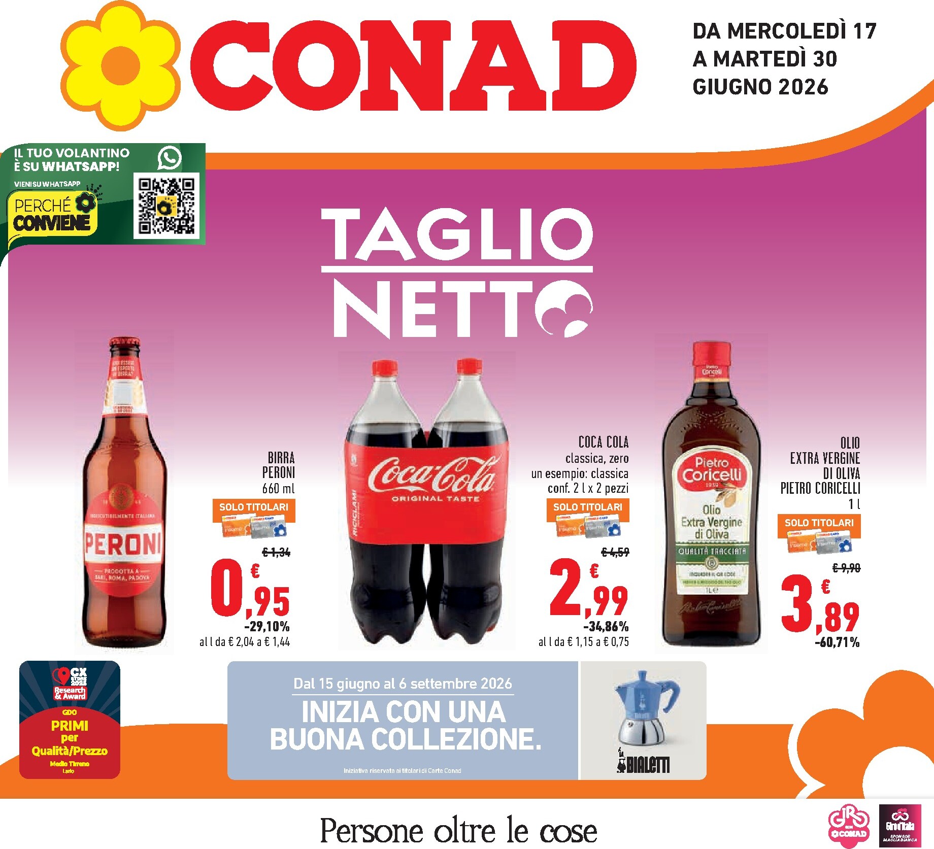 Volantino Conad per la prossima settimana dal mercoledì 17/06/2026 al martedì 30/06/2026
