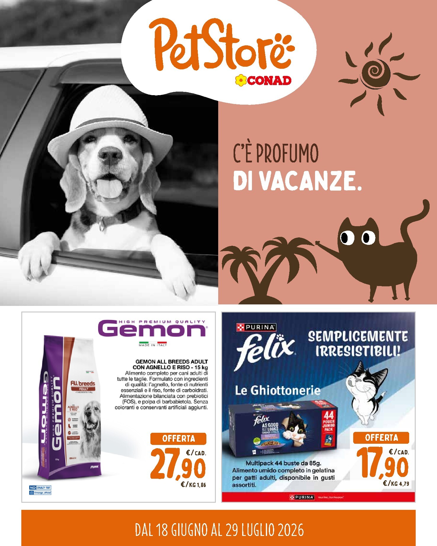 Volantino futuro Conad - Pet Store valido dal giovedì 18/06/2026 al mercoledì 29/07/2026