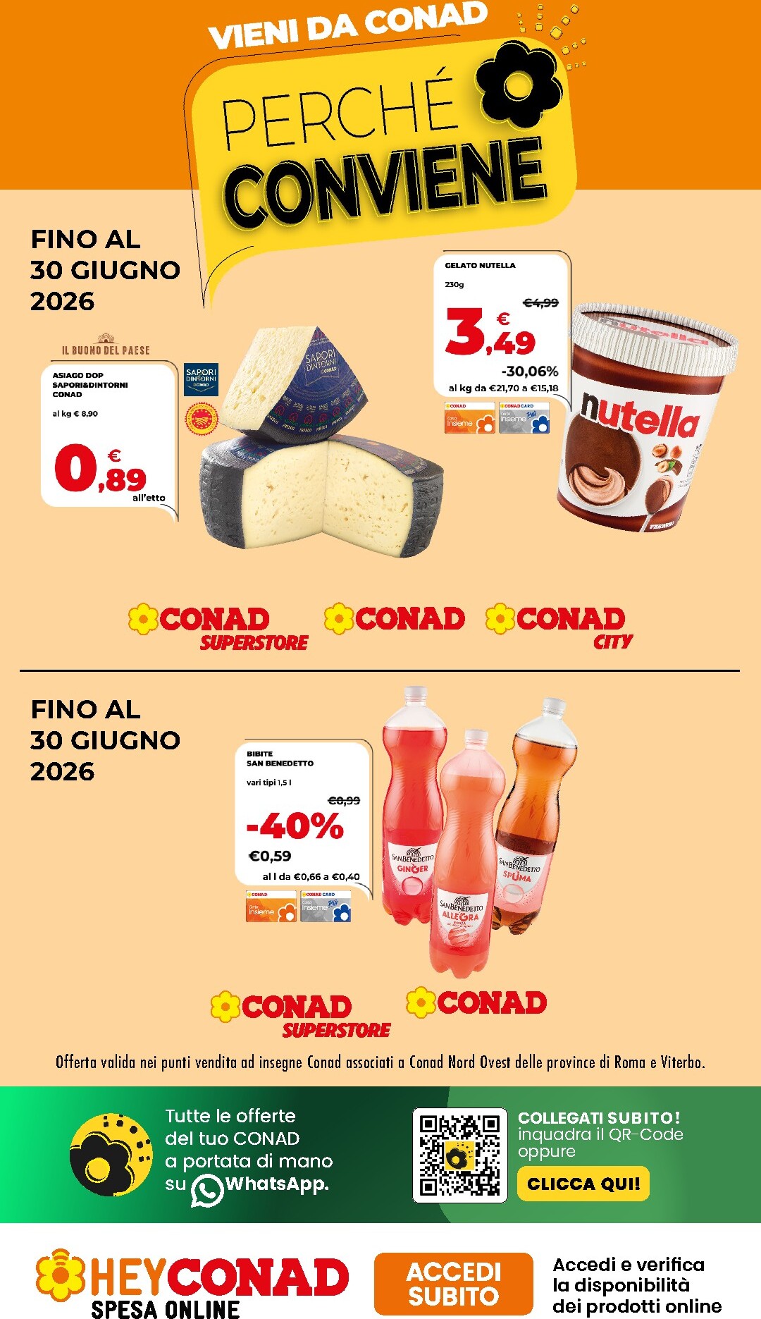 Volantino attuale di Conad - Perché conviene valido dal venerdì 19/06/2026 al martedì 30/06/2026