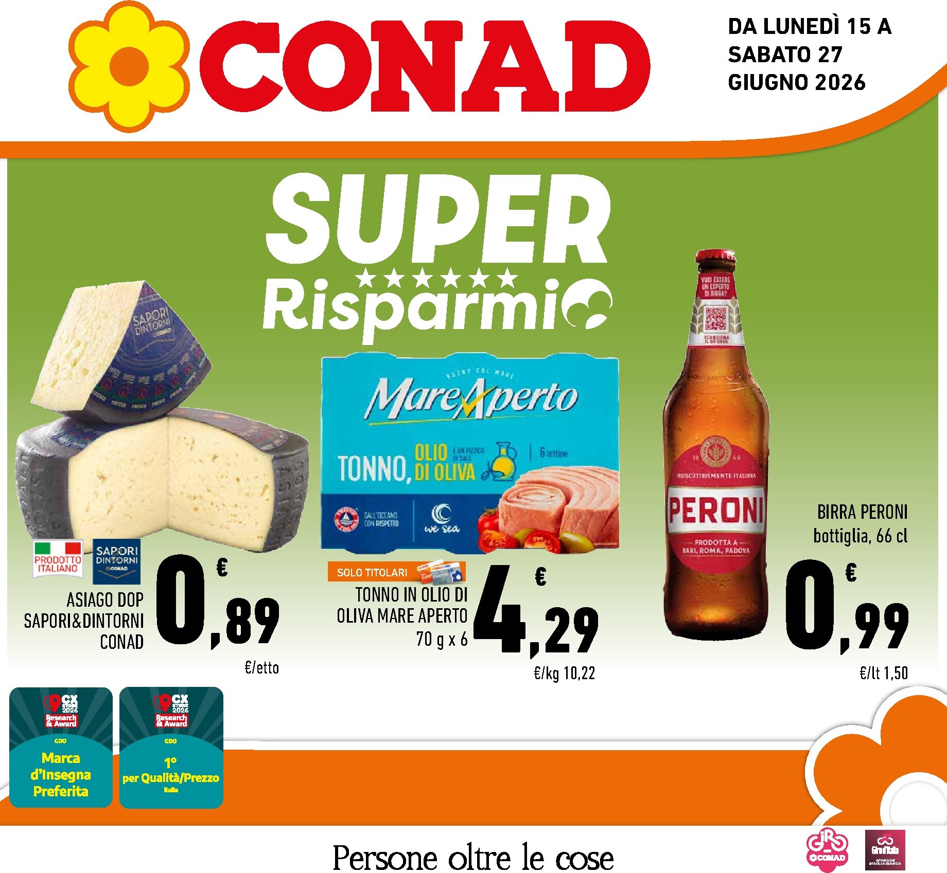 Volantino attuale di Conad - Super Risparmio valido dal lunedì 15/06/2026 al sabato 27/06/2026