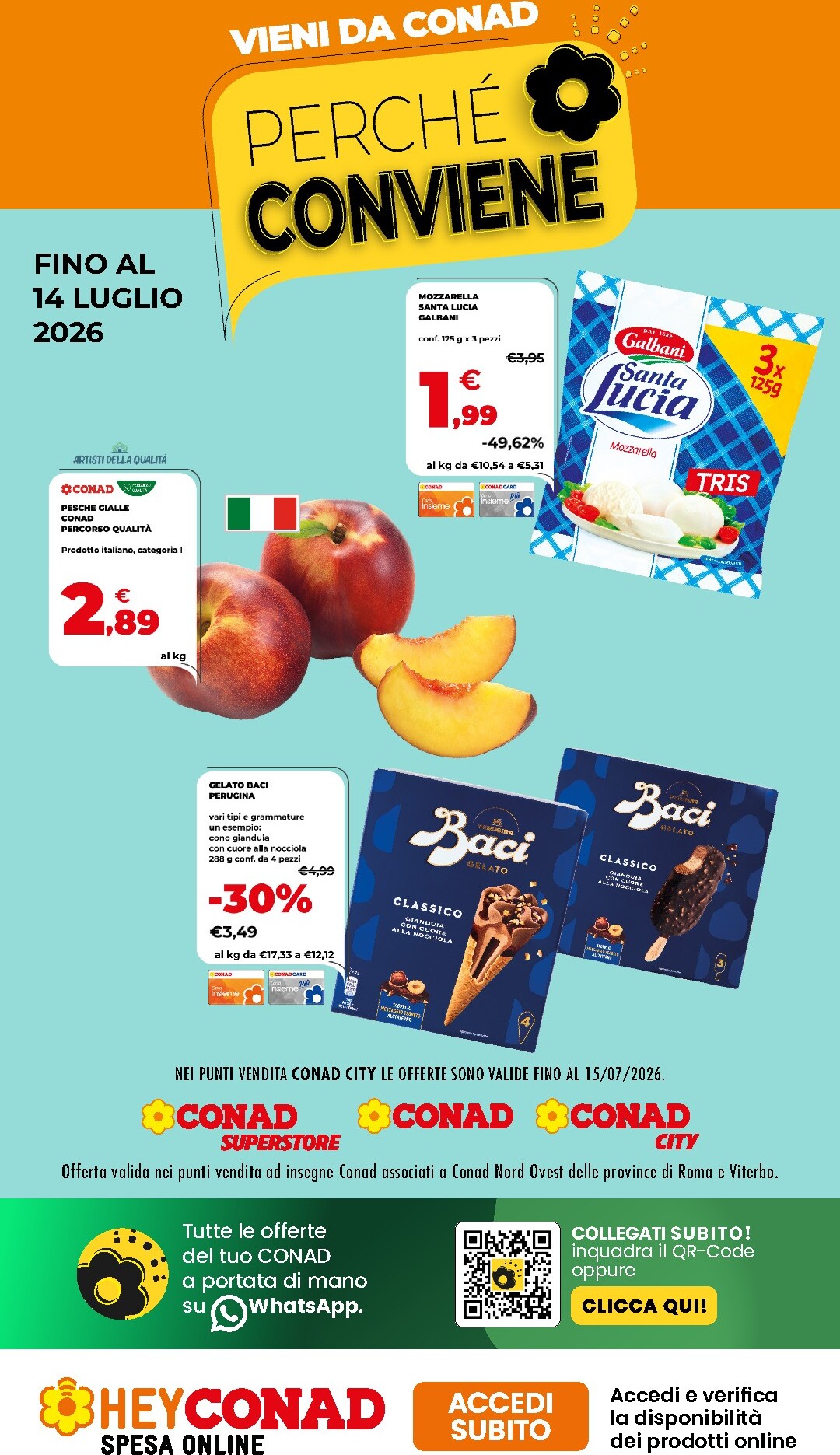 Volantino attuale di Conad - Perché Conviene valido dal mercoledì 01/07/2026 al martedì 14/07/2026