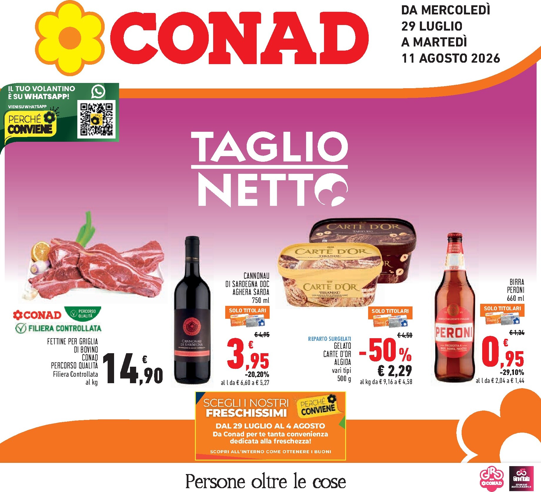 Volantino Conad per la prossima settimana dal mercoledì 29/07/2026 al martedì 11/08/2026