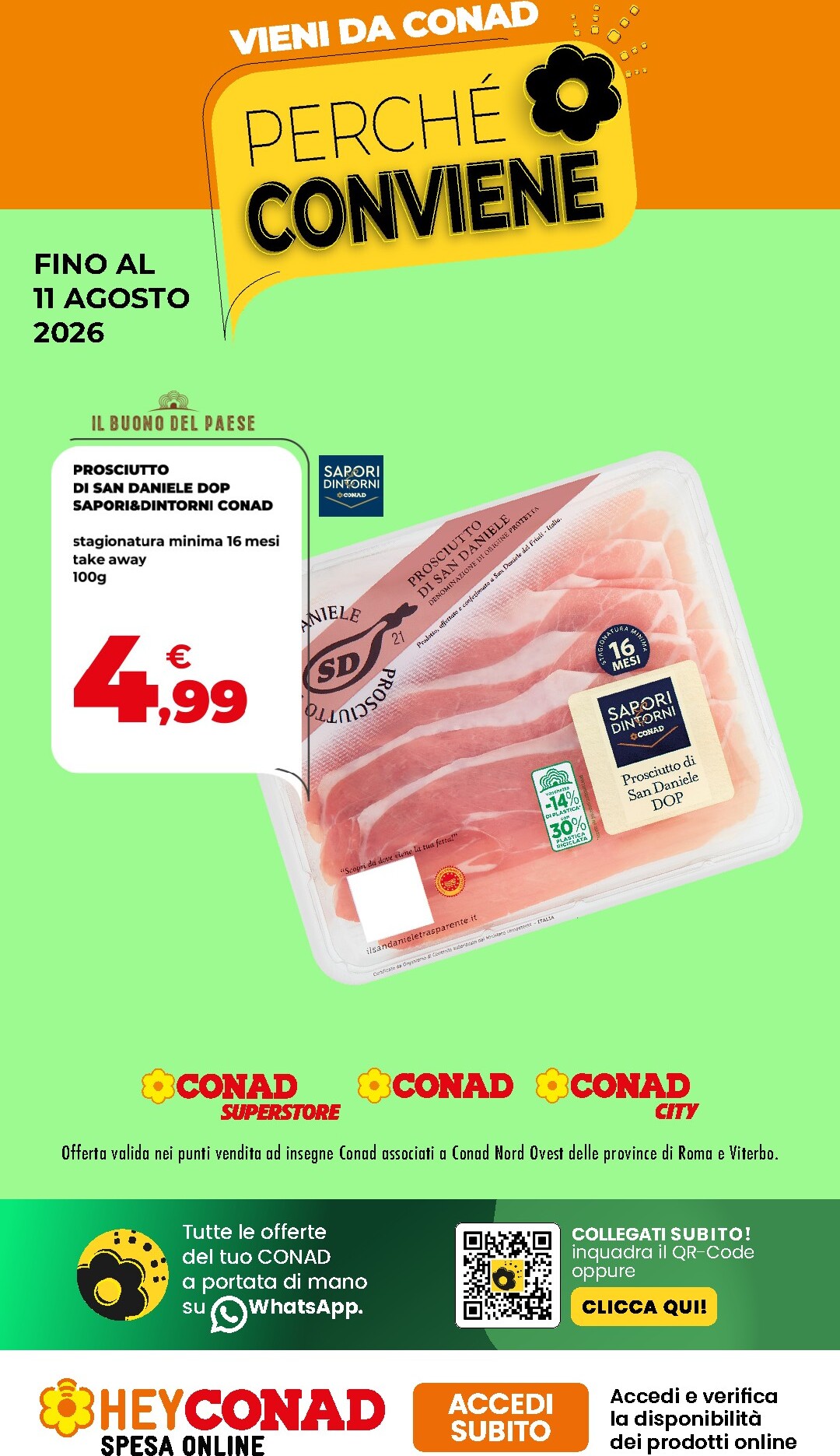 Volantino Conad - per la prossima settimana dal sabato 01/08/2026 al martedì 11/08/2026