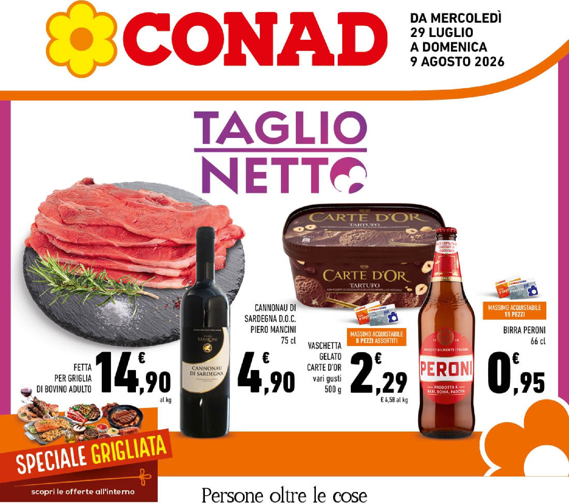 Volantino attuale di Conad valido dal mercoledì 29/07/2026 al domenica 09/08/2026