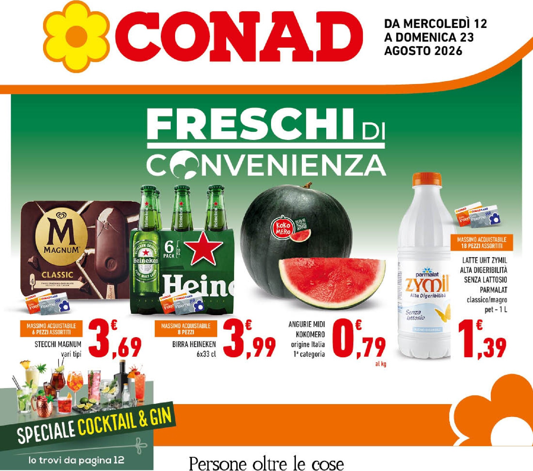 Volantino futuro Conad valido dal mercoledì 12/08/2026 al domenica 23/08/2026