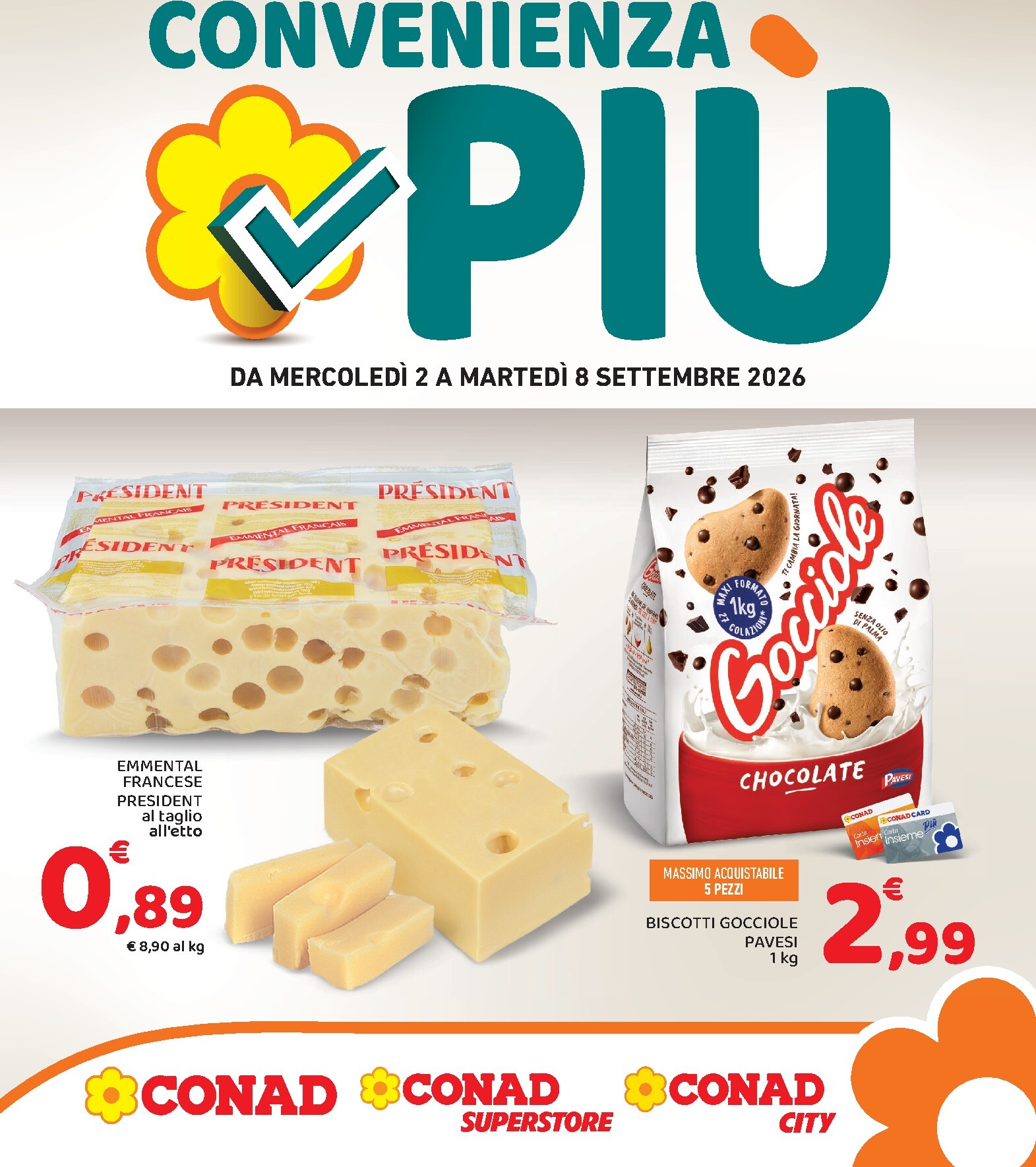 Volantino attuale di Conad City - Convenienza Piú valido dal mercoledì 02/09/2026 al martedì 08/09/2026