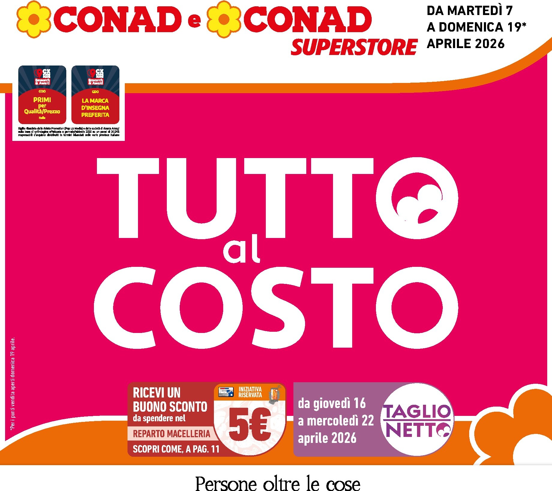 Volantino attuale di Conad valido dal martedì 07/04/2026 al domenica 19/04/2026