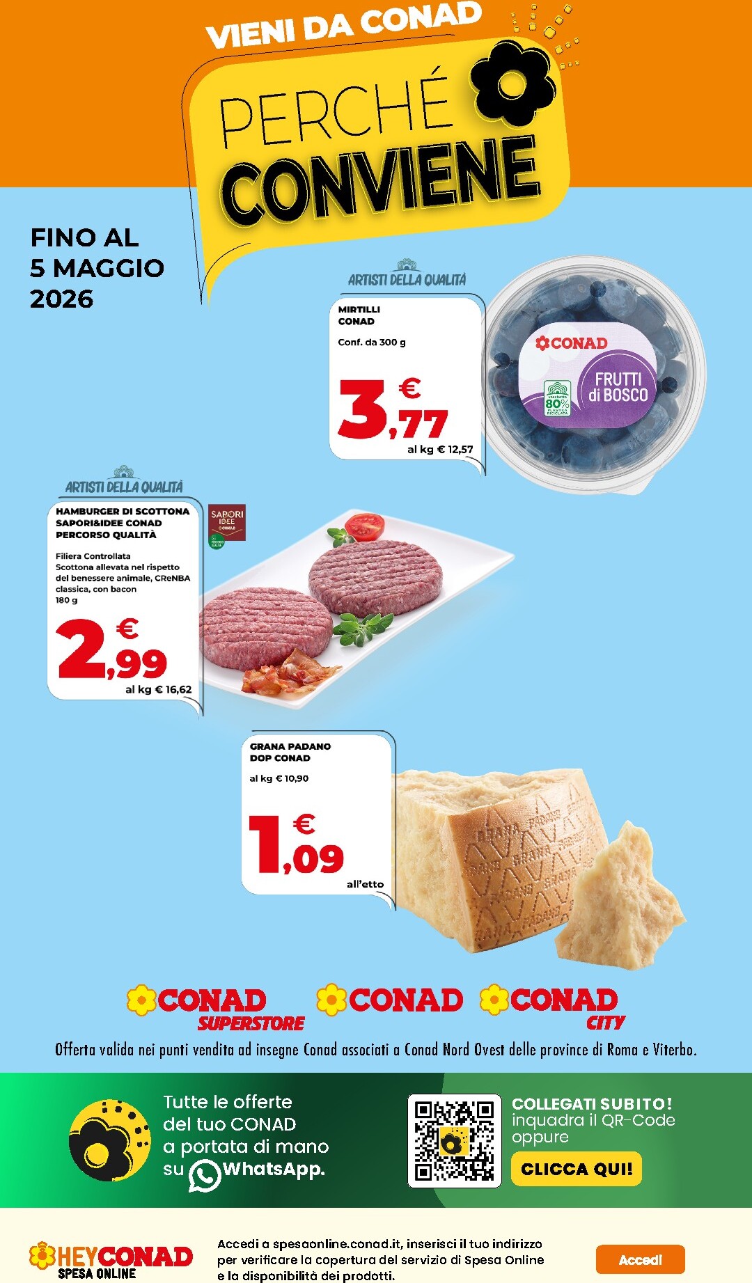 Volantino attuale di Conad - Perché Conviene valido dal venerdì 24/04/2026 al martedì 05/05/2026