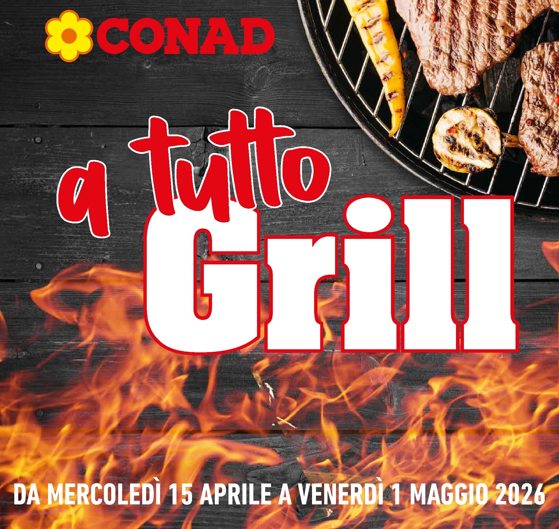 Volantino attuale di Conad - Grill valido dal mercoledì 15/04/2026 al venerdì 01/05/2026