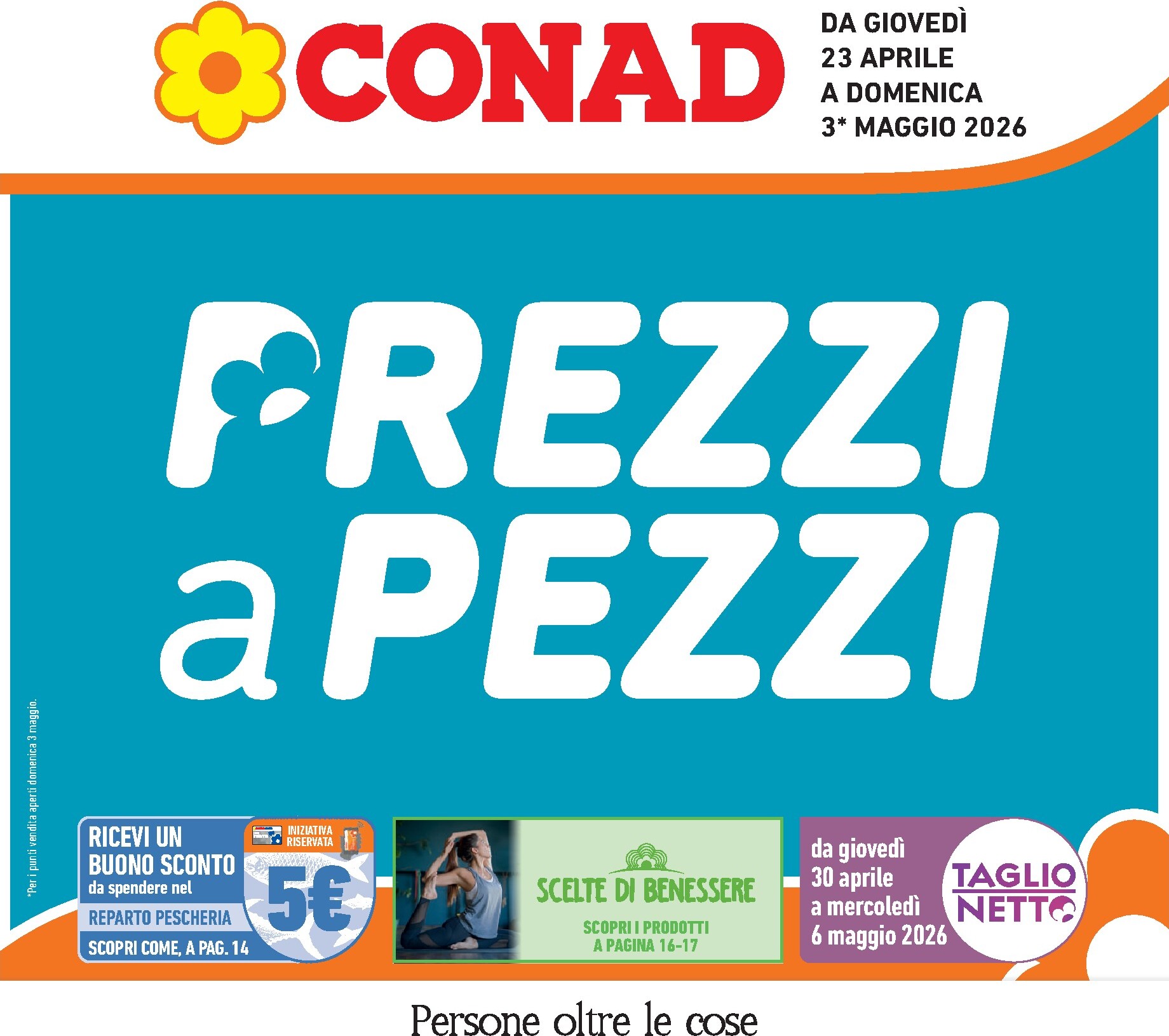 Volantino attuale di Conad valido dal giovedì 23/04/2026 al domenica 03/05/2026