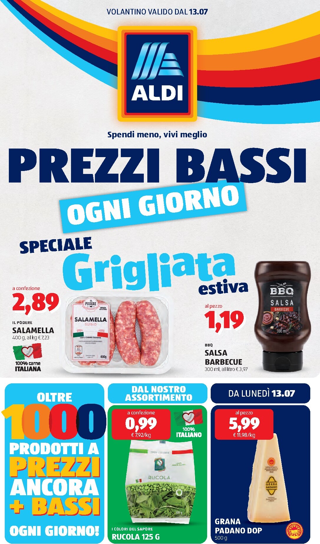 Volantino ALDI - Sfoglia il volantino della prossima settimana per la prossima settimana dal lunedì 13/07/2026 al venerdì 31/07/2026