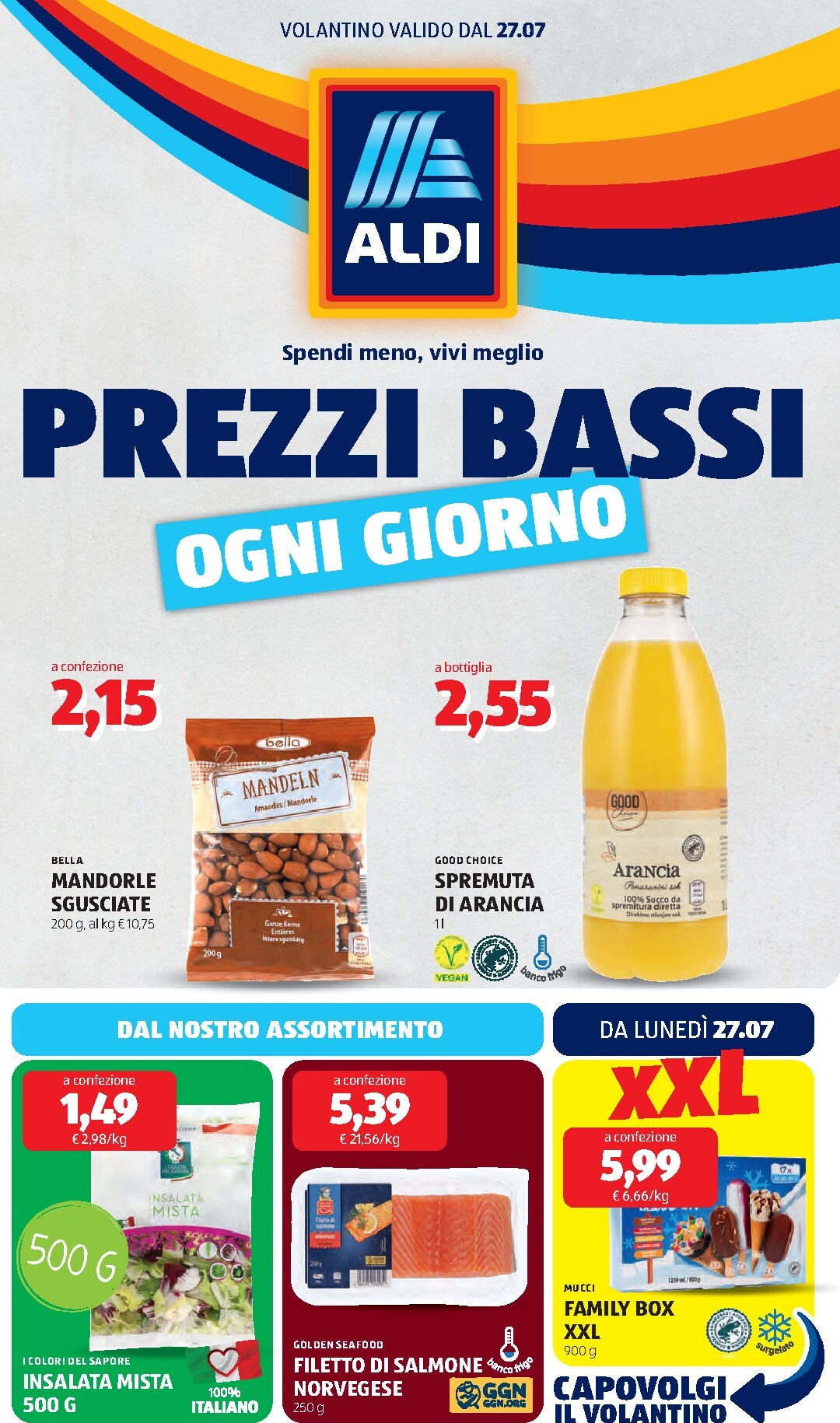 Volantino ALDI per la prossima settimana dal lunedì 27/07/2026 al domenica 02/08/2026