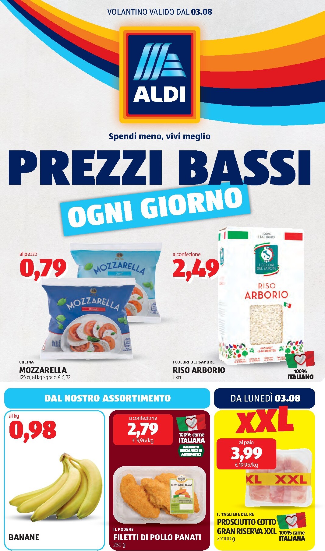Volantino ALDI per la prossima settimana dal lunedì 03/08/2026 al domenica 09/08/2026