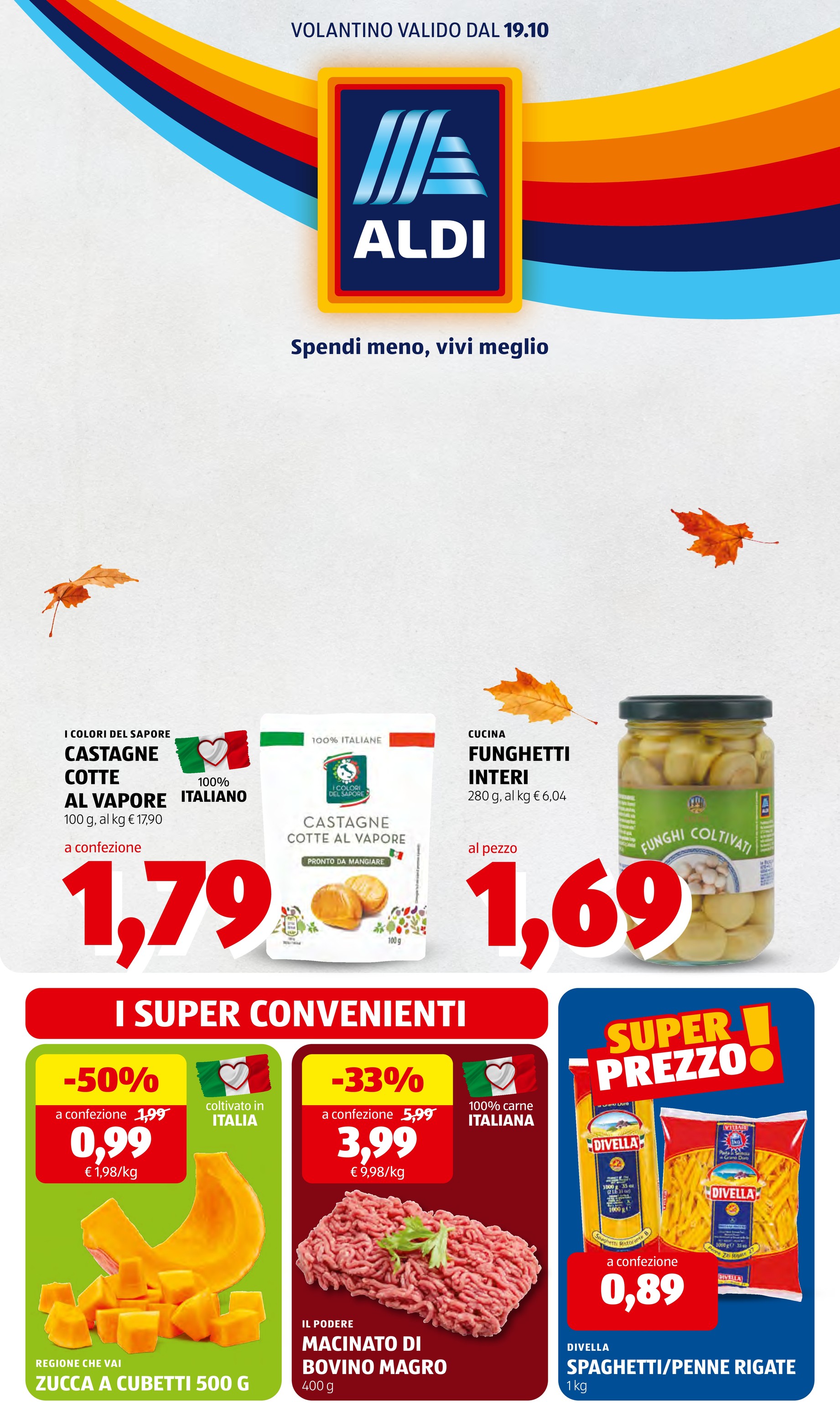 Volantino attuale di ALDI valido dal lunedì 19/10/2026 al domenica 25/10/2026