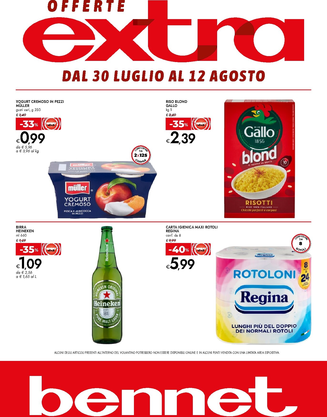 Volantino attuale di Bennet - Offerte Extra valido dal giovedì 30/07/2026 al mercoledì 12/08/2026