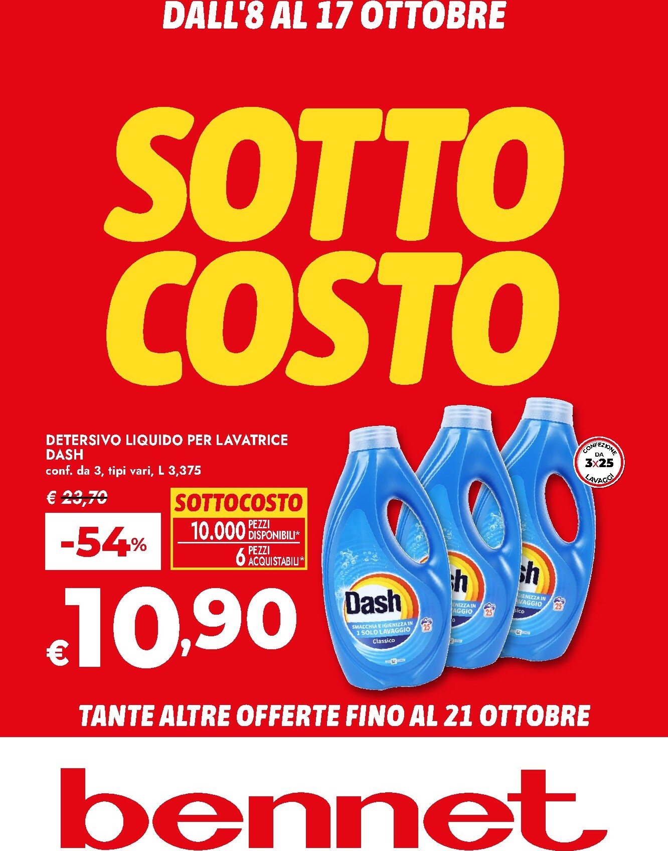 Volantino attuale di Bennet valido dal giovedì 08/10/2026 al sabato 17/10/2026