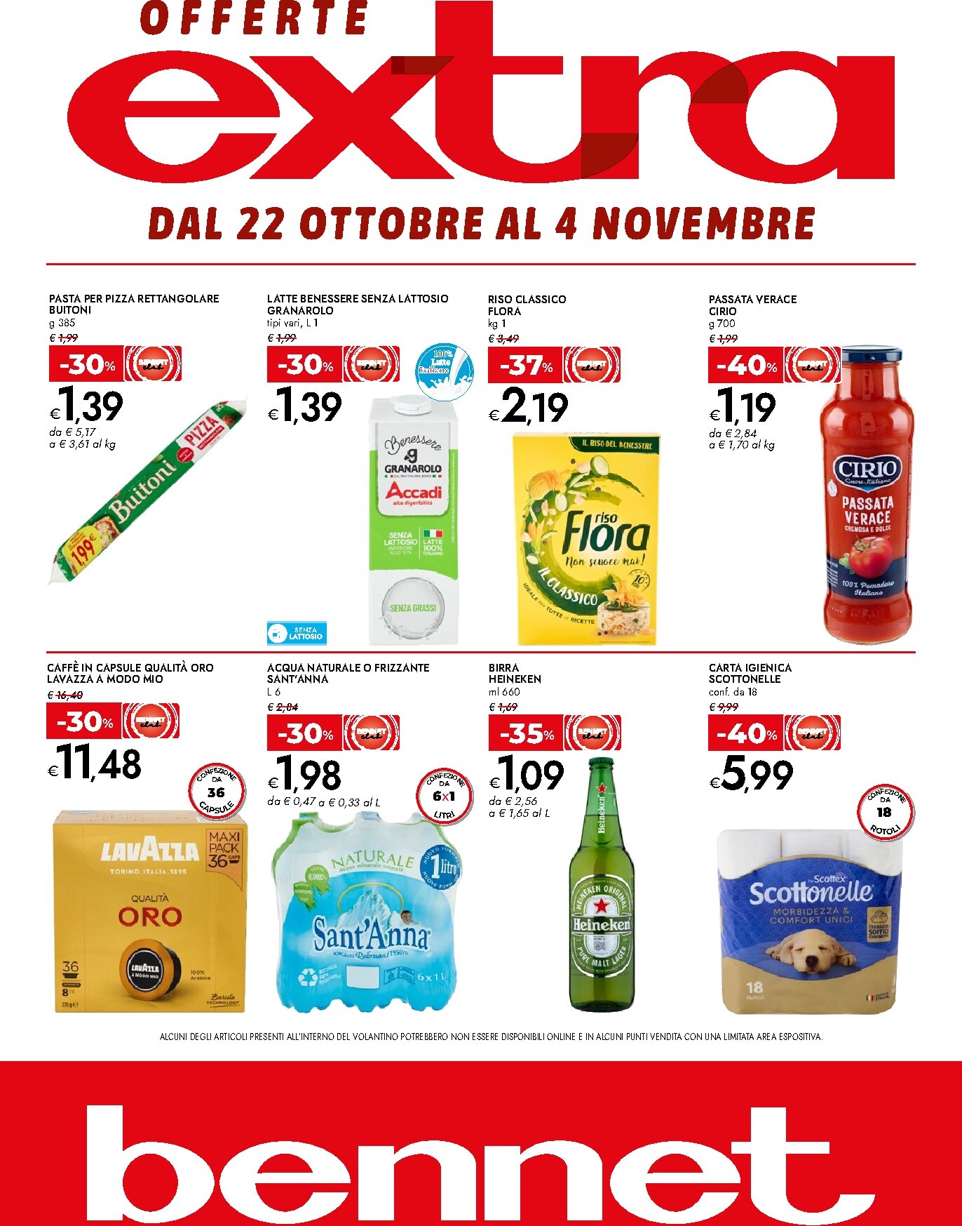 Volantino attuale di Bennet - Offerte Extra valido dal giovedì 22/10/2026 al mercoledì 04/11/2026