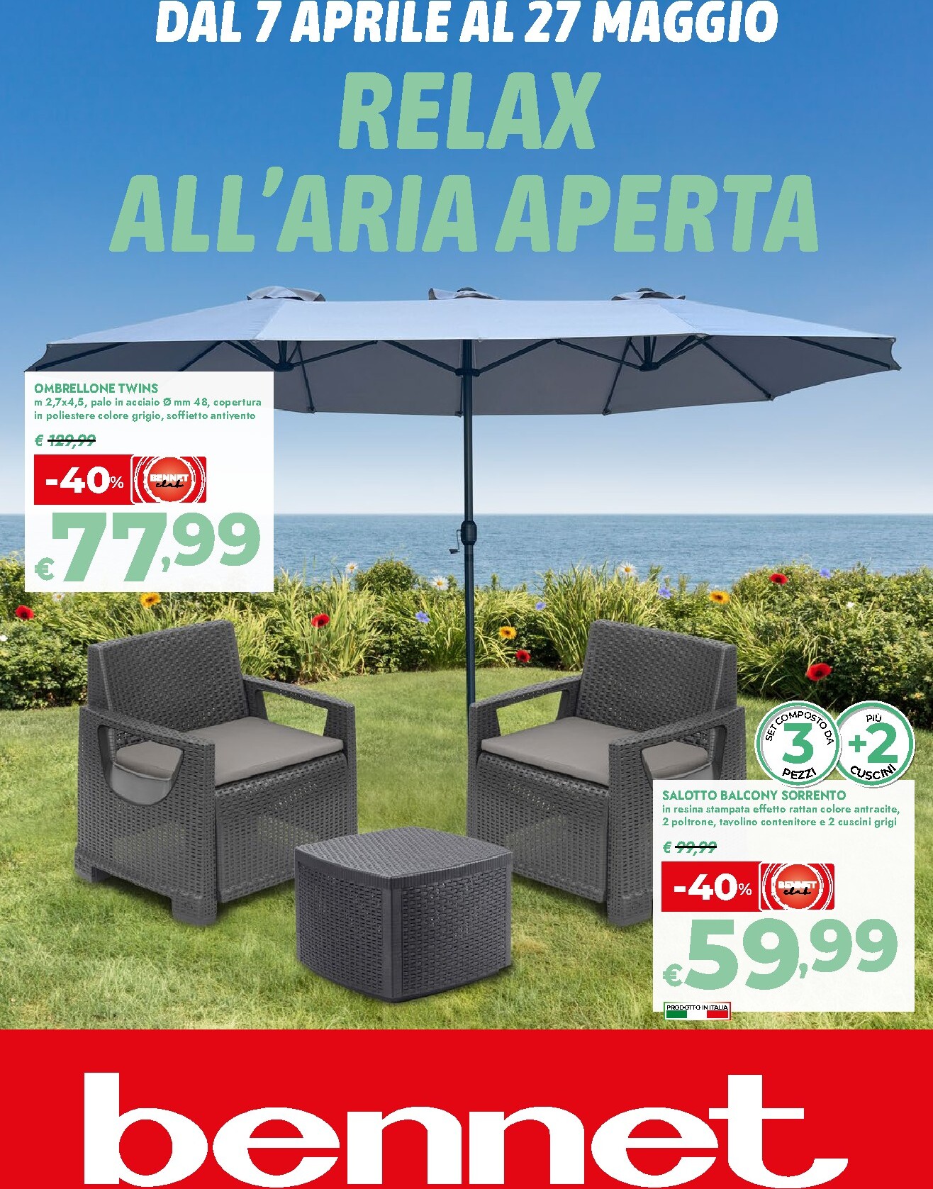 Volantino attuale di Bennet valido dal martedì 07/04/2026 al mercoledì 27/05/2026