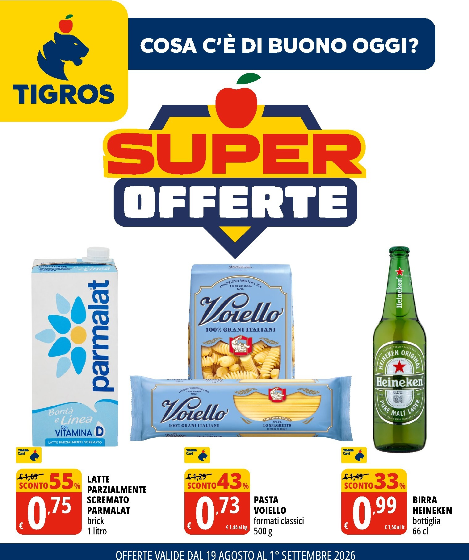 Volantino futuro Tigros valido dal mercoledì 19/08/2026 al martedì 01/09/2026