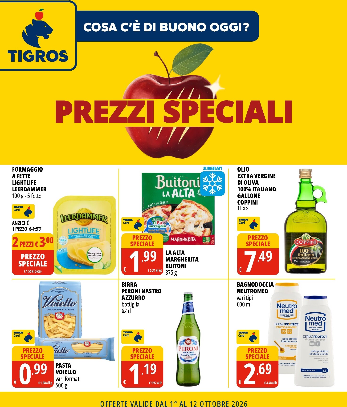 Volantino futuro Tigros - Prezzi Speciali valido dal giovedì 01/10/2026 al lunedì 12/10/2026