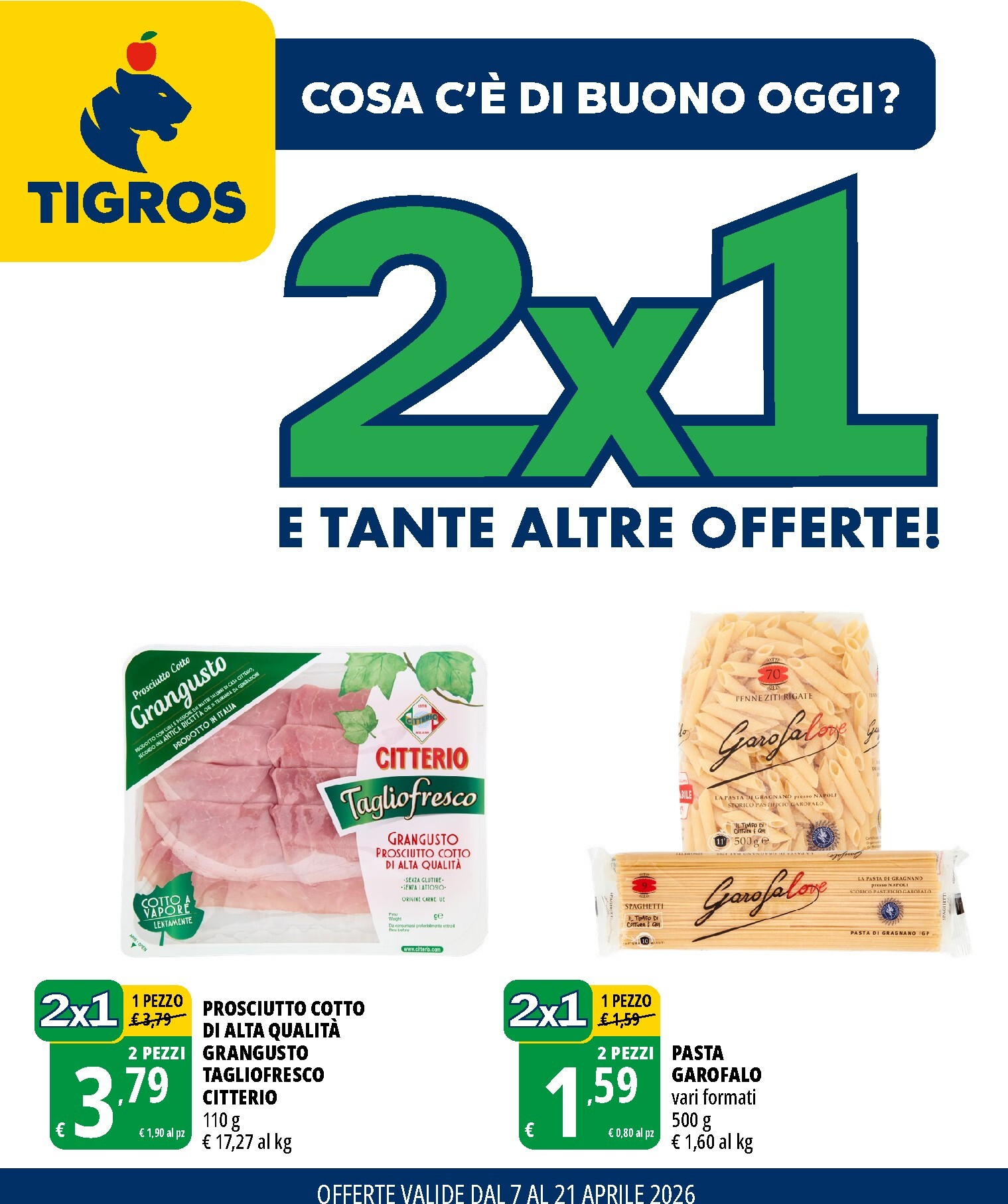 Volantino attuale di Tigros valido dal martedì 07/04/2026 al martedì 21/04/2026