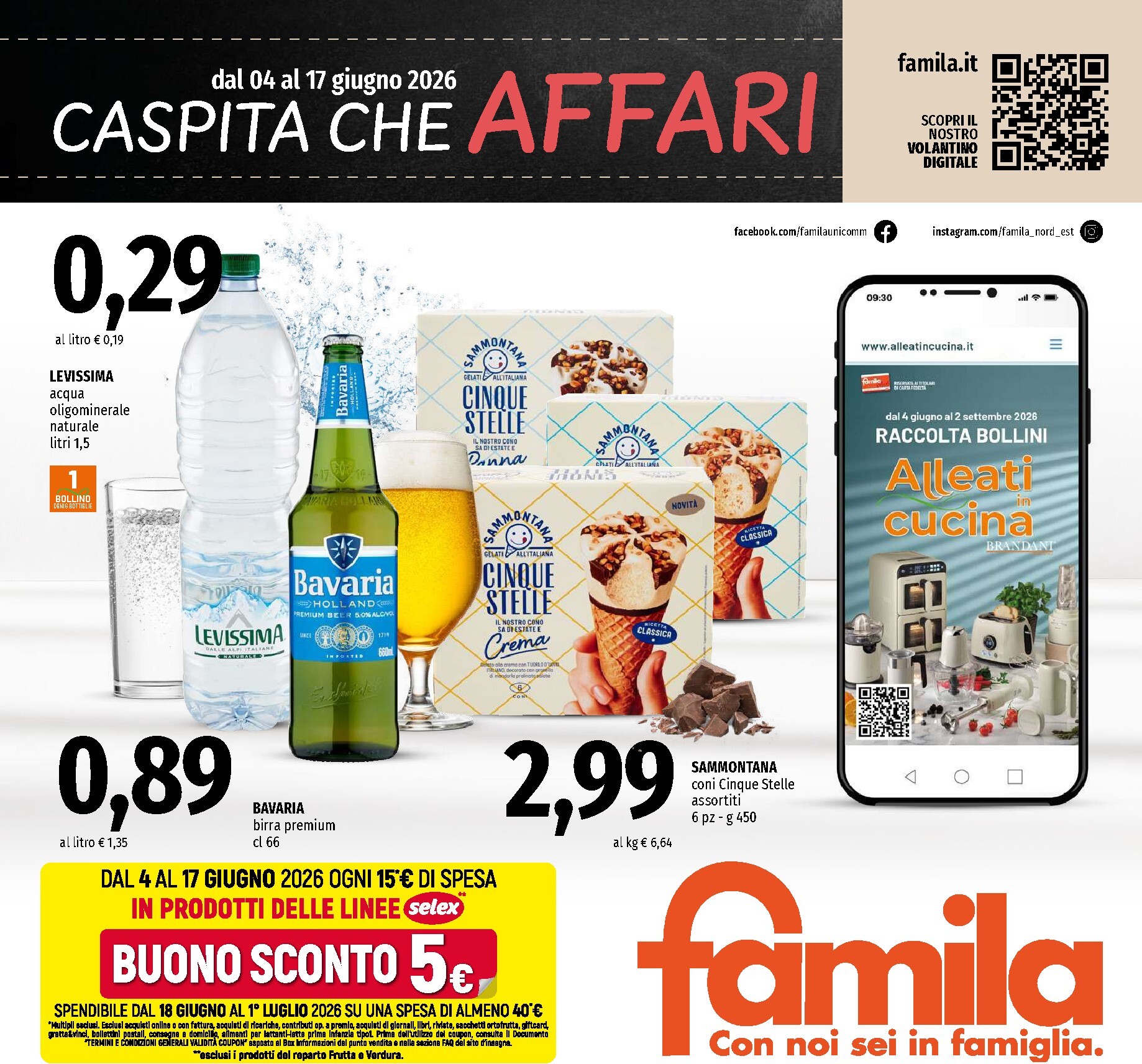 Volantino attuale di Famila - Affari valido dal giovedì 04/06/2026 al mercoledì 17/06/2026