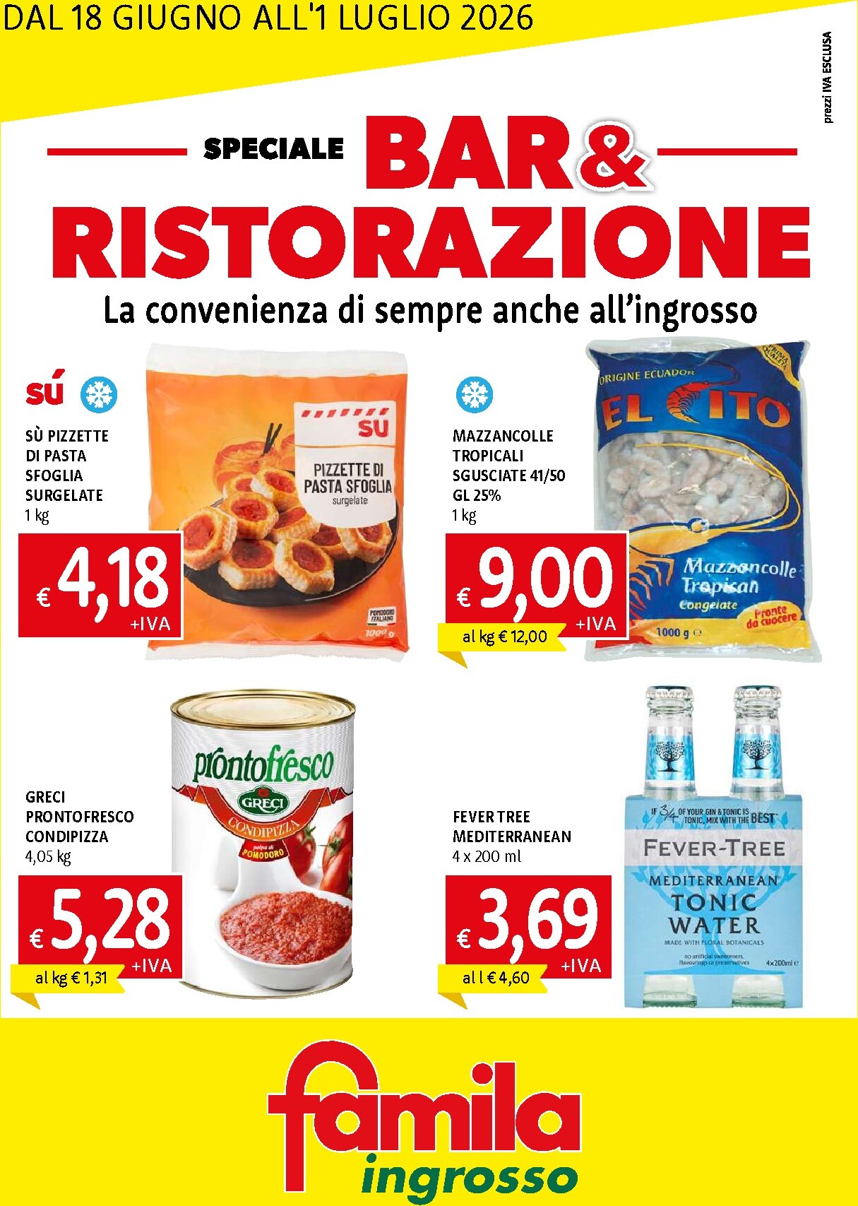 Volantino attuale di Famila - Bar & Ristorazione valido dal giovedì 18/06/2026 al mercoledì 01/07/2026