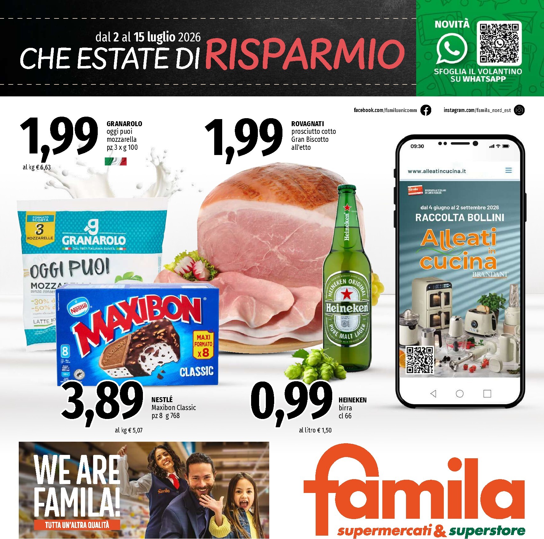 Volantino attuale di Famila - Supermercati & Superstore valido dal giovedì 02/07/2026 al mercoledì 15/07/2026