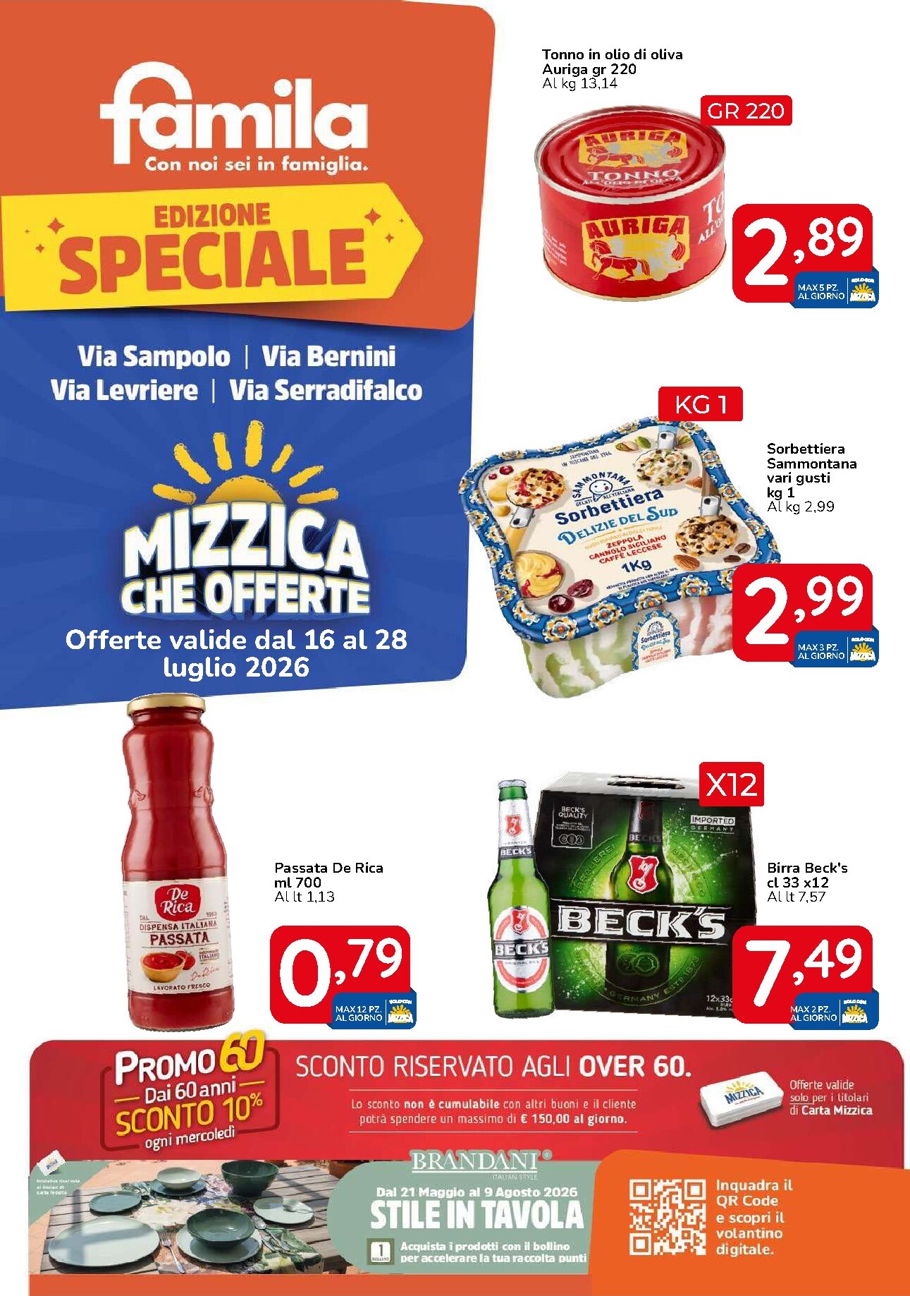 Volantino attuale di Famila valido dal giovedì 16/07/2026 al martedì 28/07/2026
