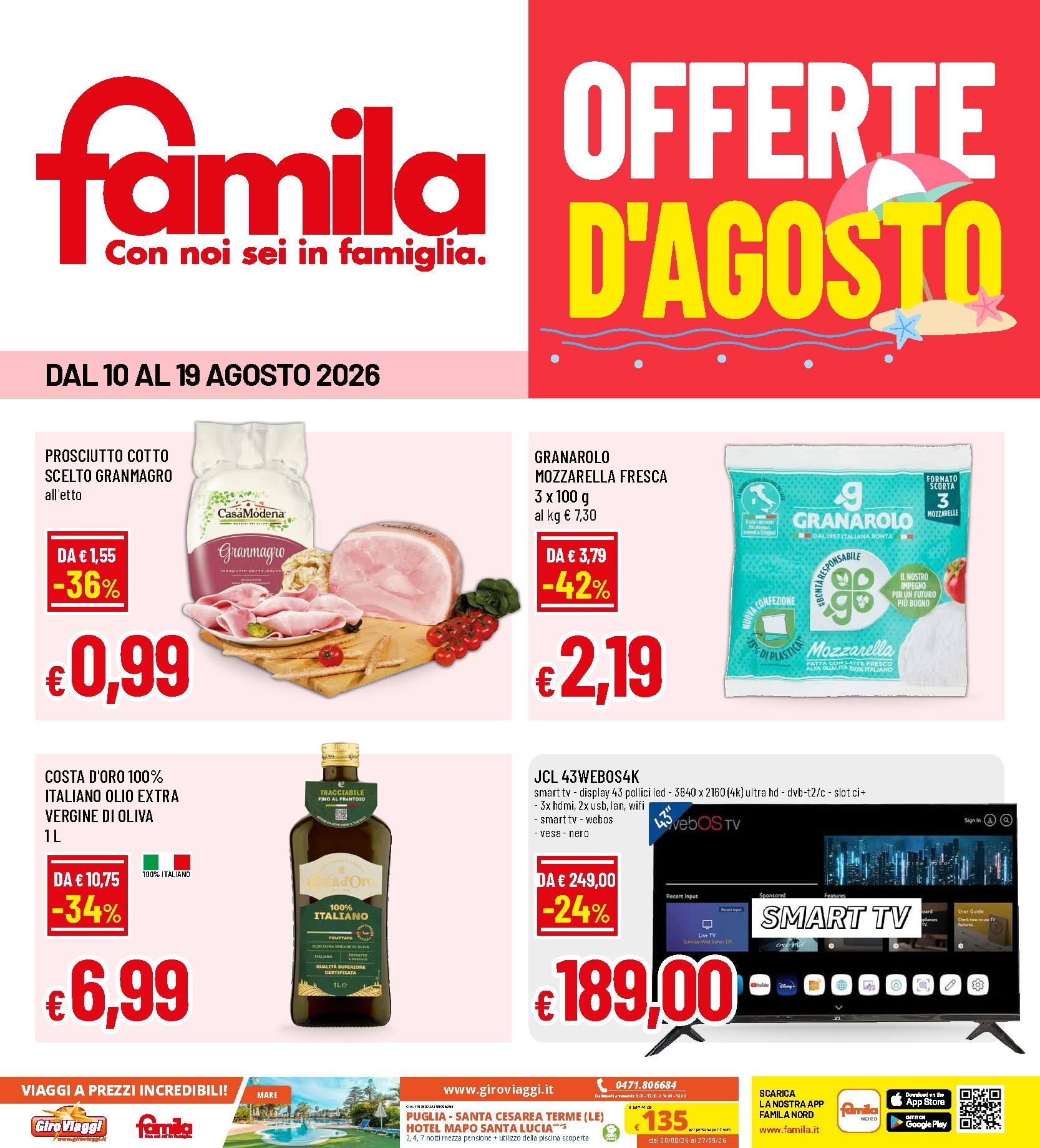 Volantino Famila per la prossima settimana dal lunedì 10/08/2026 al mercoledì 19/08/2026
