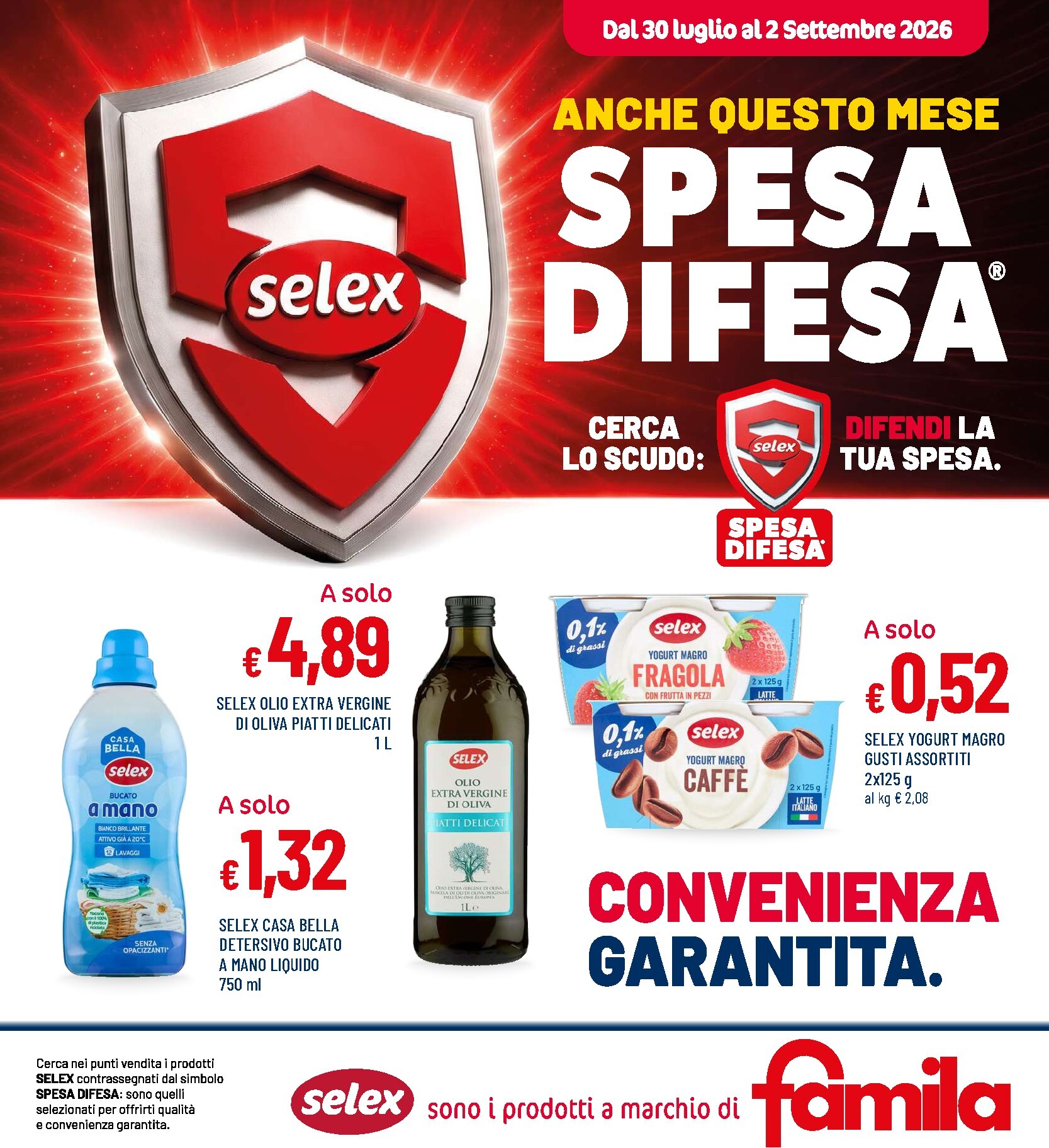 Volantino attuale di Famila - Spesa Difesa valido dal giovedì 30/07/2026 al mercoledì 02/09/2026