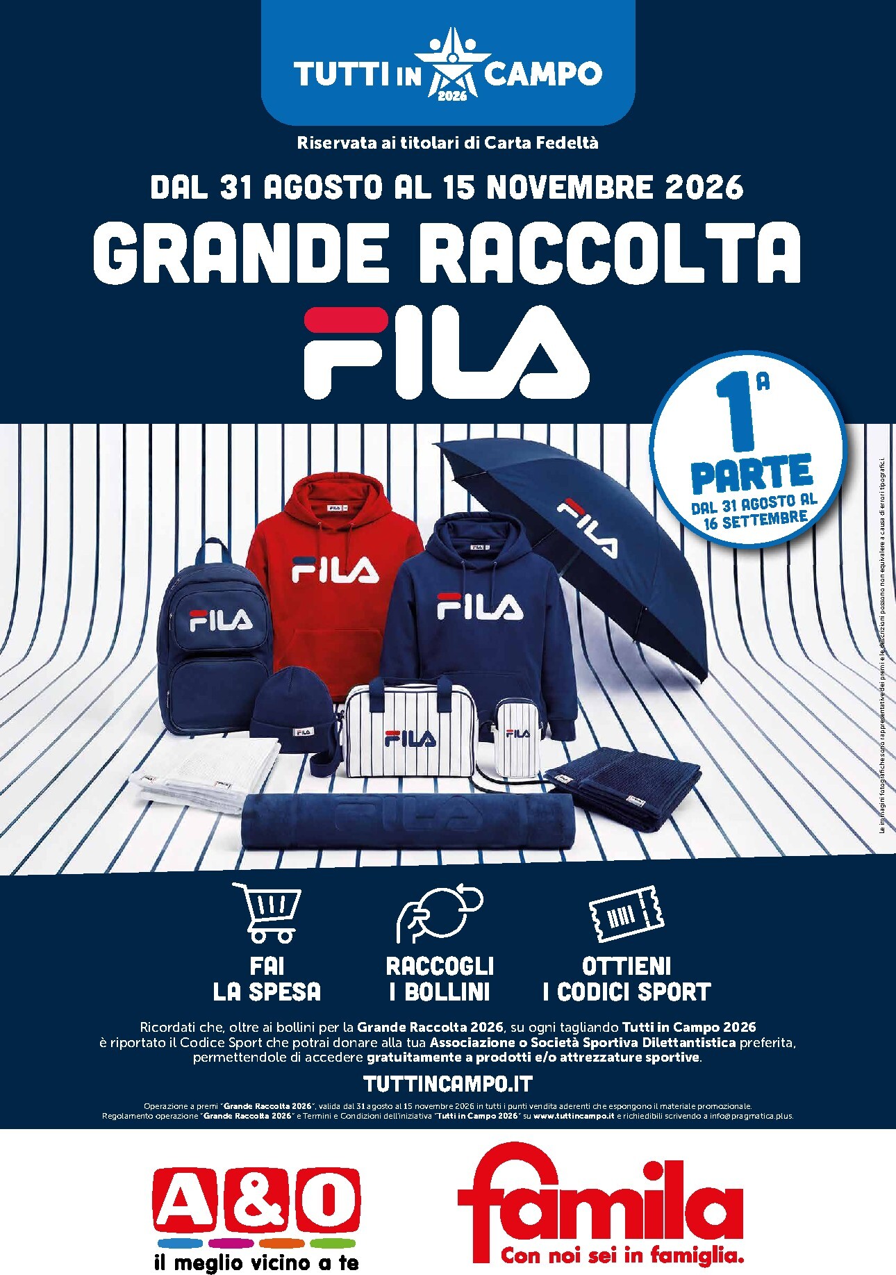 Volantino attuale di Famila - Tutti in Campo valido dal lunedì 31/08/2026 al mercoledì 16/09/2026