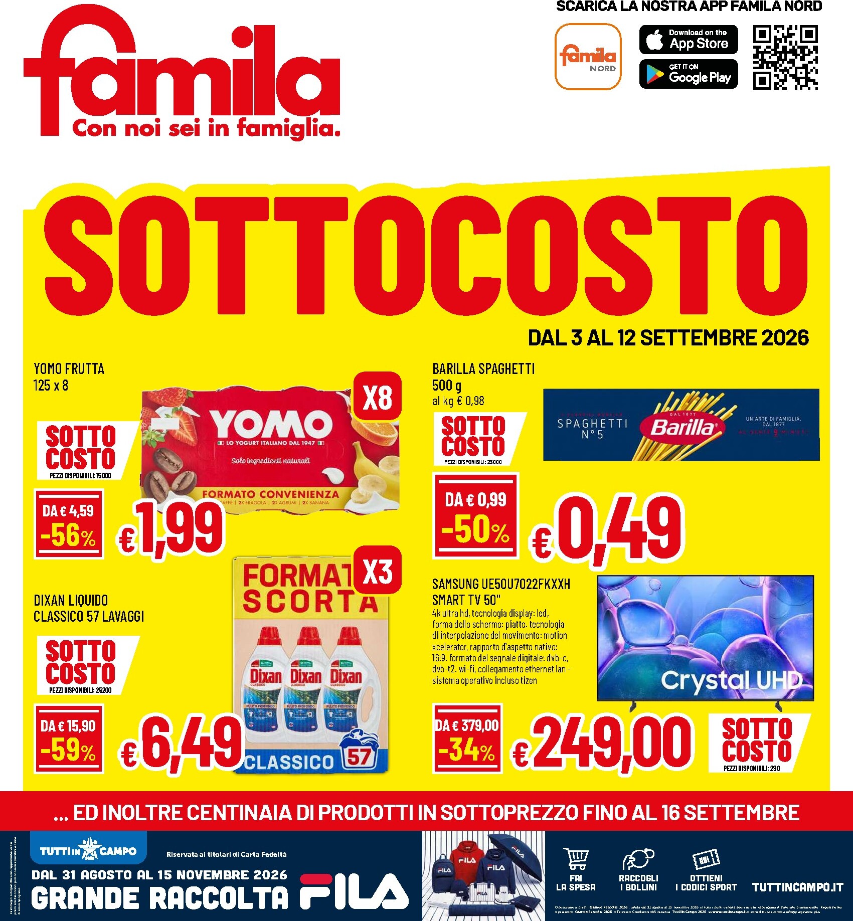 Volantino futuro Famila - Sottocosto valido dal giovedì 03/09/2026 al mercoledì 16/09/2026
