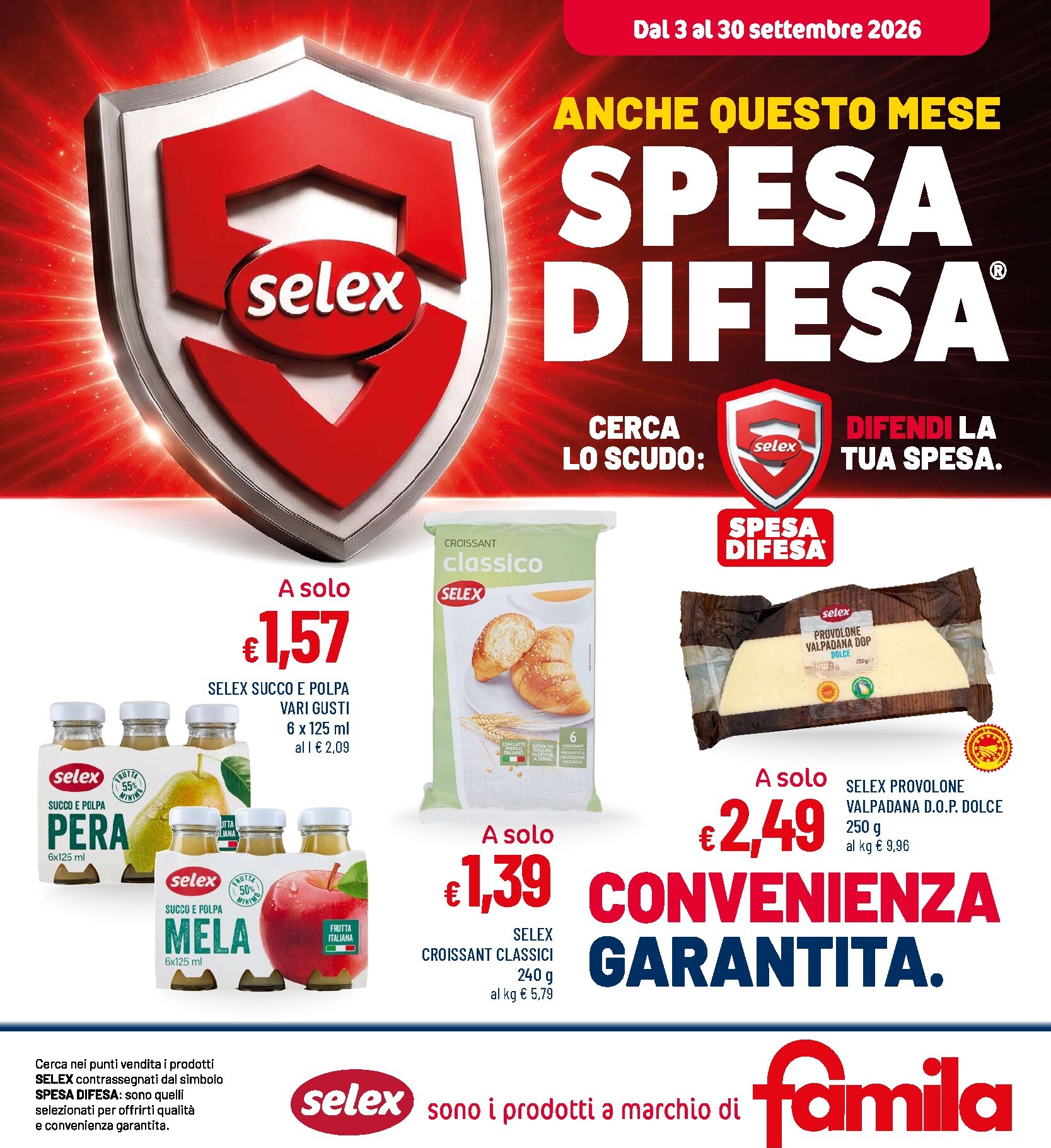Volantino attuale di Famila valido dal giovedì 03/09/2026 al mercoledì 30/09/2026