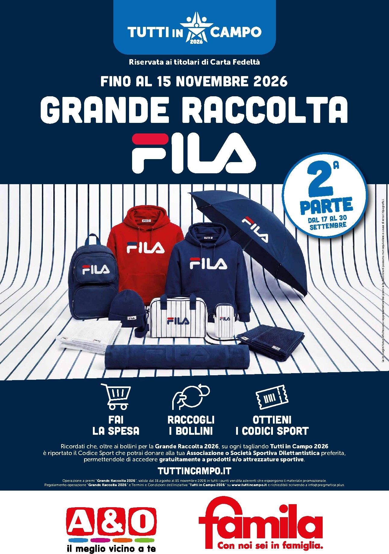 Volantino attuale di Famila - Tutti in Campo valido dal giovedì 17/09/2026 al mercoledì 30/09/2026