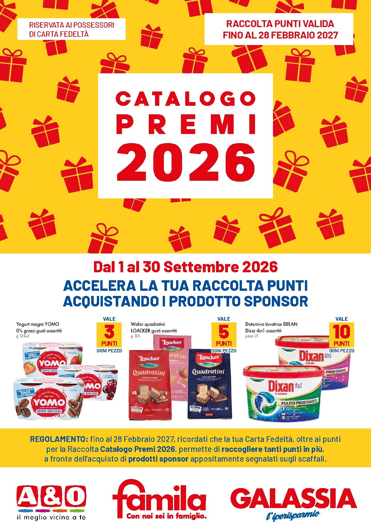 Volantino attuale di Famila - Catalogo premi valido dal martedì 01/09/2026 al mercoledì 30/09/2026