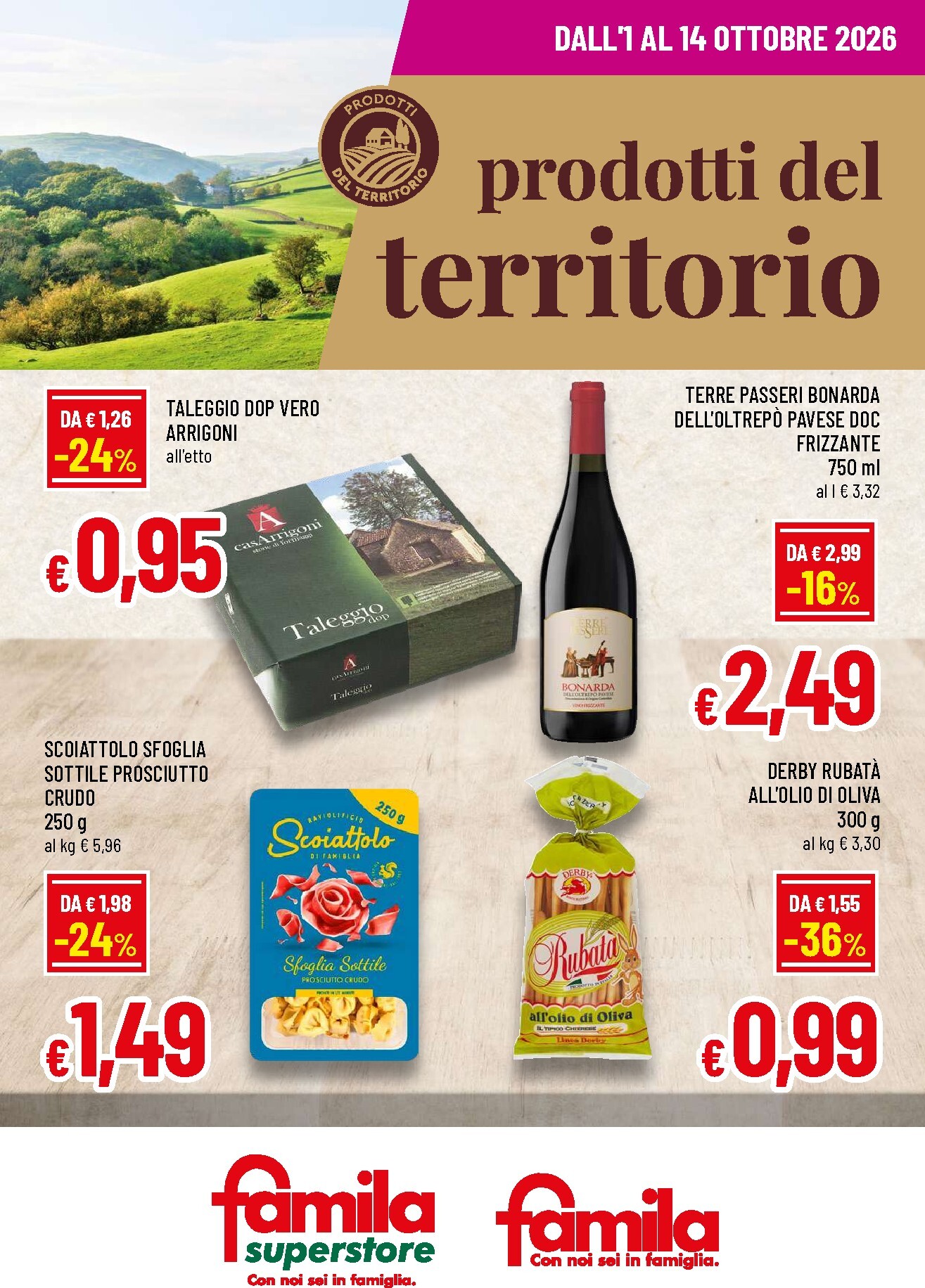 Volantino attuale di Famila - Prodotti del Territorio valido dal giovedì 01/10/2026 al mercoledì 14/10/2026