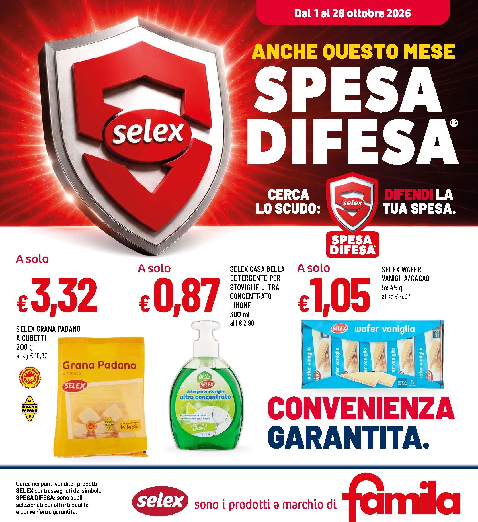 Volantino attuale di Famila - Selex valido dal giovedì 01/10/2026 al mercoledì 28/10/2026