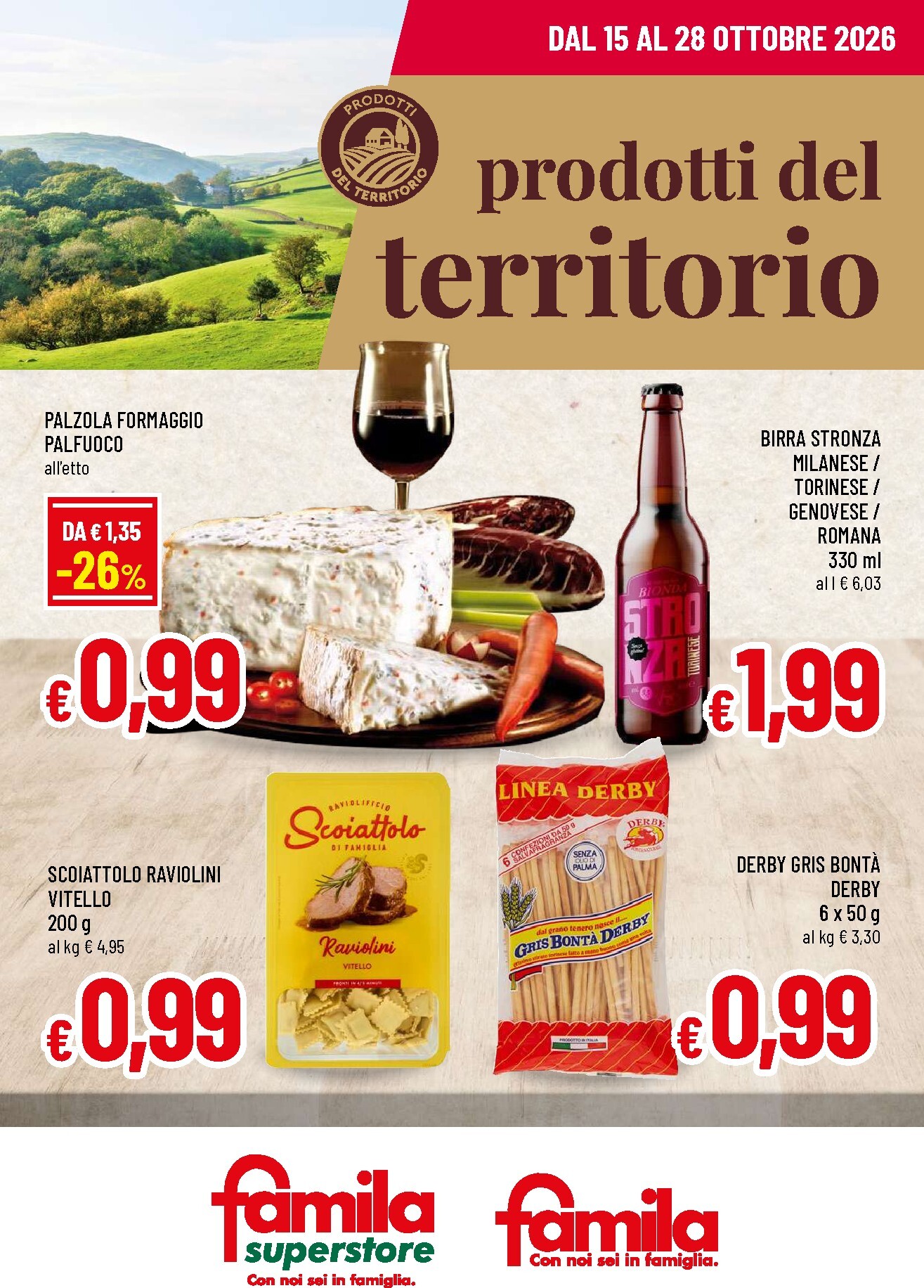 Volantino attuale di Famila - Prodotti DEL Territorio valido dal giovedì 15/10/2026 al mercoledì 28/10/2026
