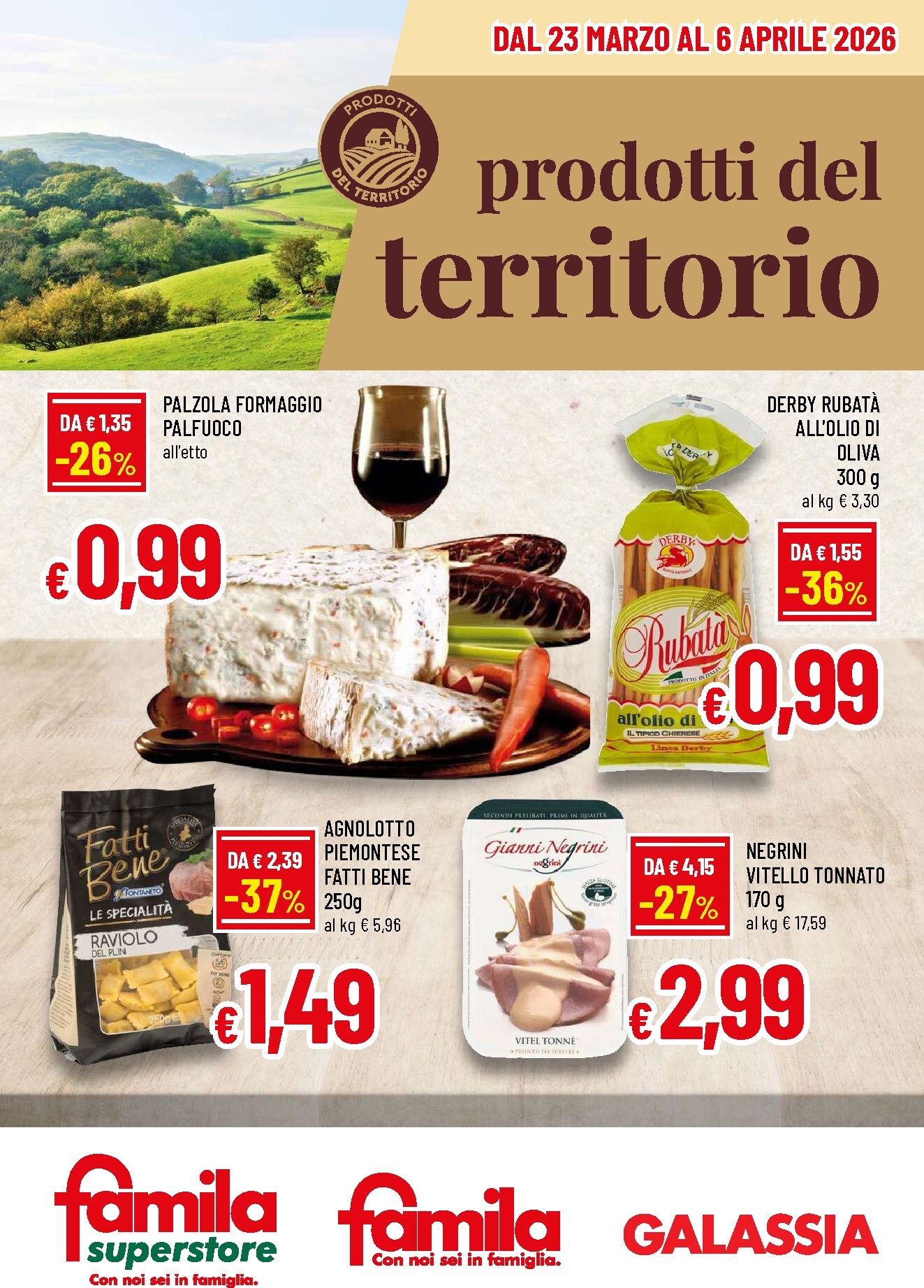 Volantino Famila - Prodotti del territorio valido dal 23/03/2026 al 06/04/2026