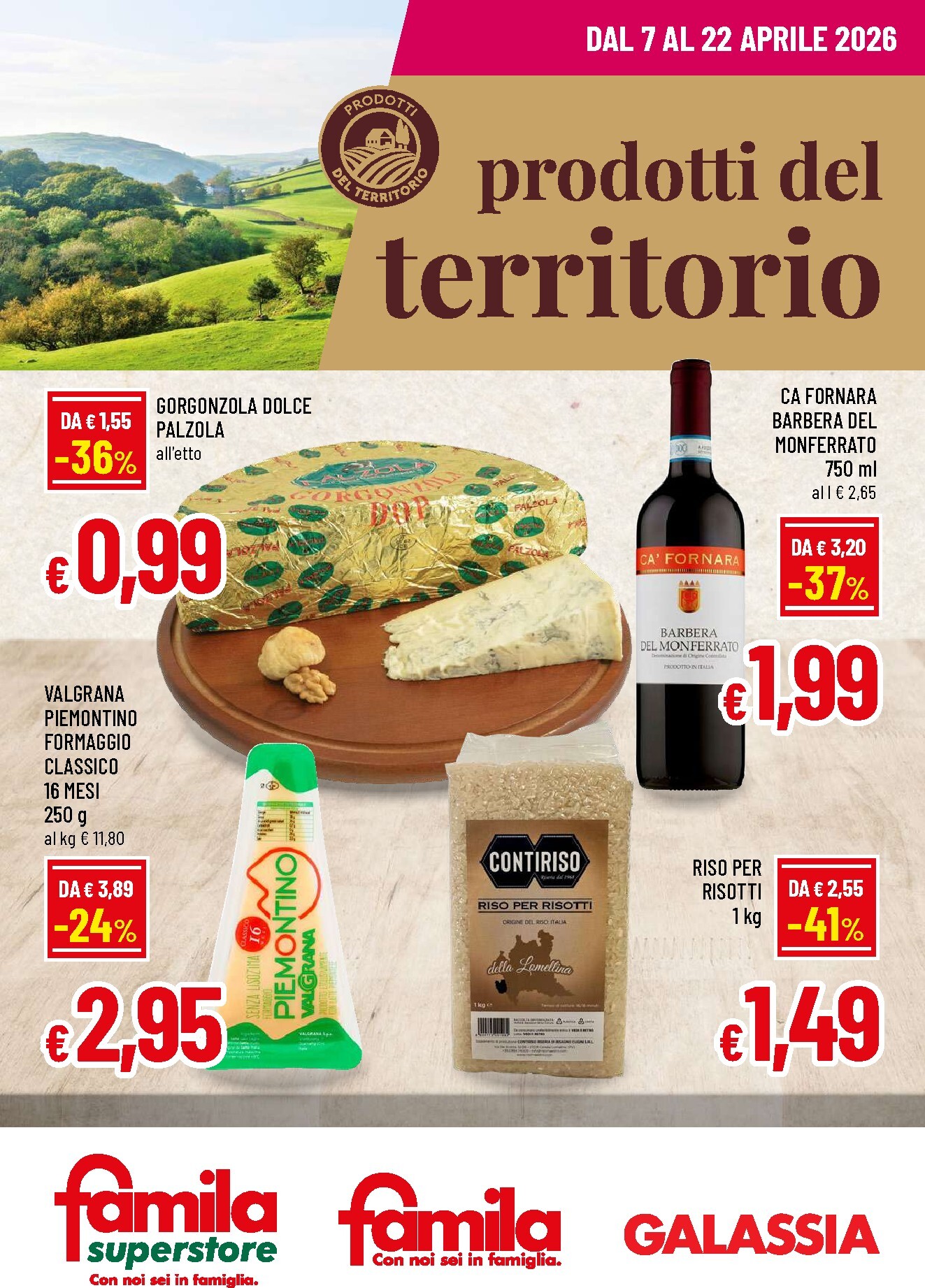 Volantino attuale di Famila - Prodotti del territorio valido dal martedì 07/04/2026 al mercoledì 22/04/2026