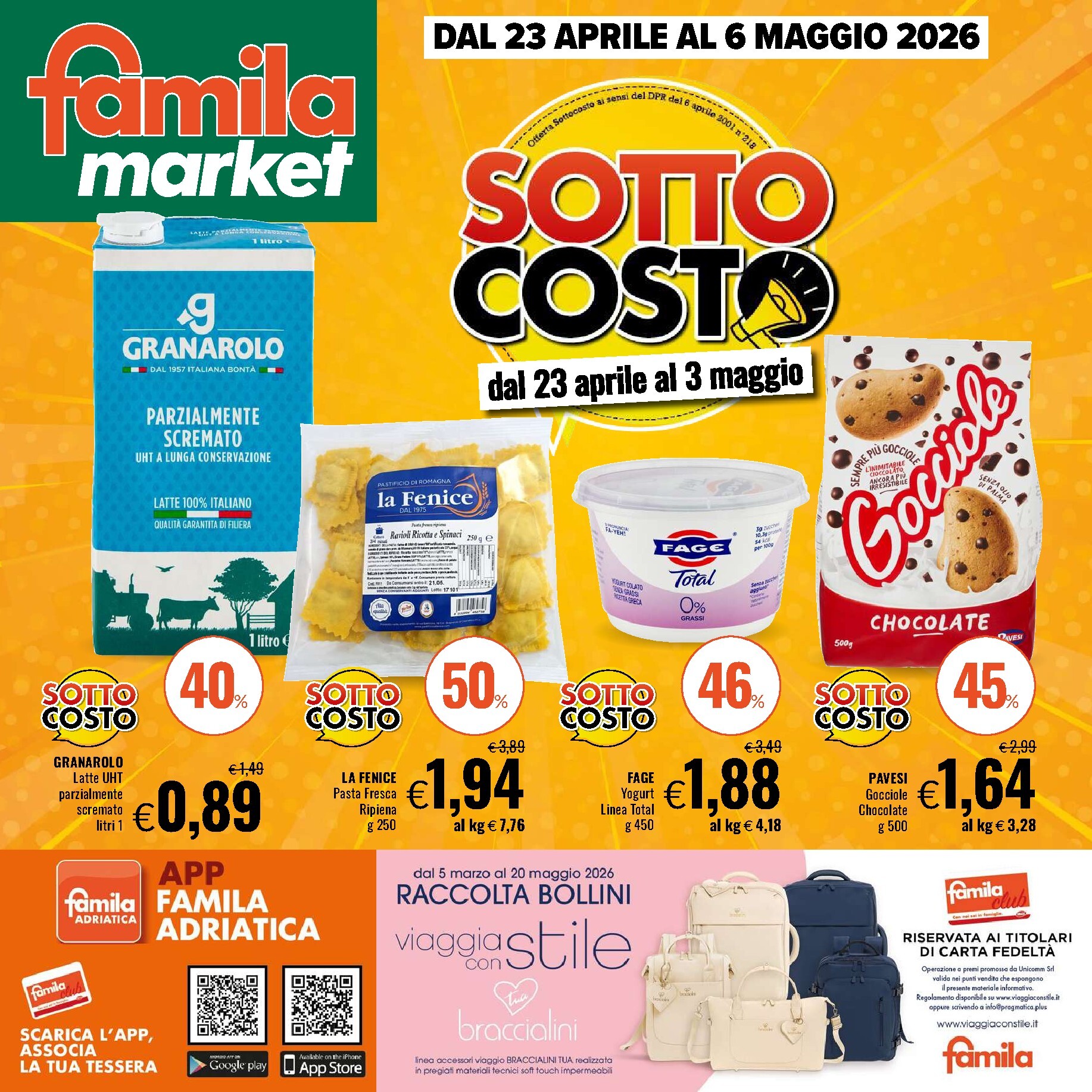 Volantino futuro Famila market valido dal giovedì 23/04/2026 al mercoledì 06/05/2026