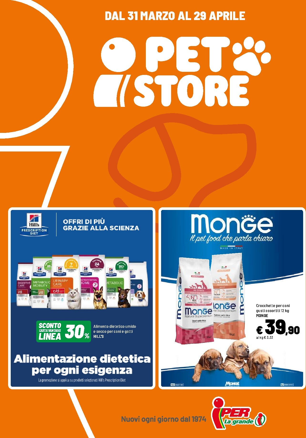 Volantino Iper - Pet Store valido dal 31/03/2026 al 29/04/2026