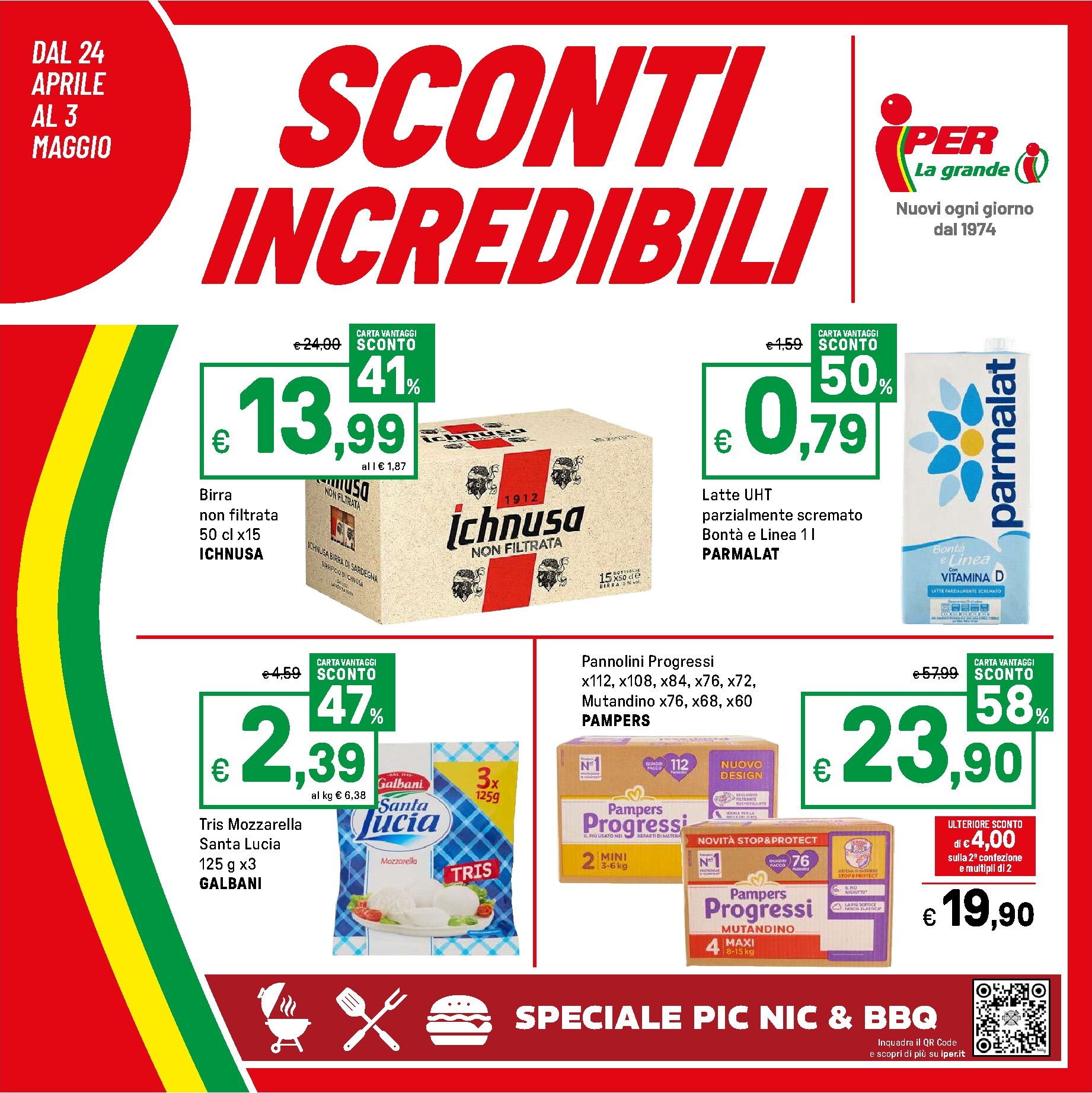 Volantino attuale di Iper valido dal venerdì 24/04/2026 al domenica 03/05/2026
