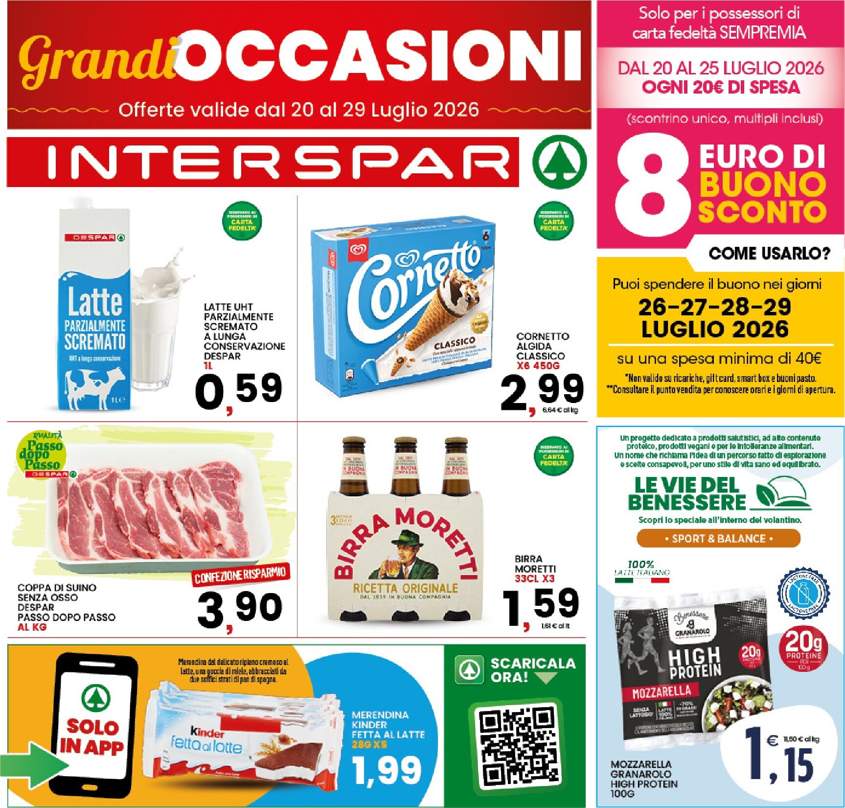Volantino attuale di INTERSPAR valido dal lunedì 20/07/2026 al mercoledì 29/07/2026