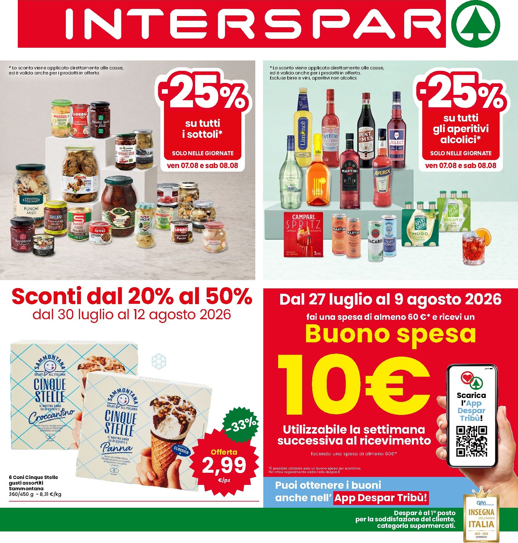 Volantino attuale di INTERSPAR valido dal giovedì 30/07/2026 al mercoledì 12/08/2026
