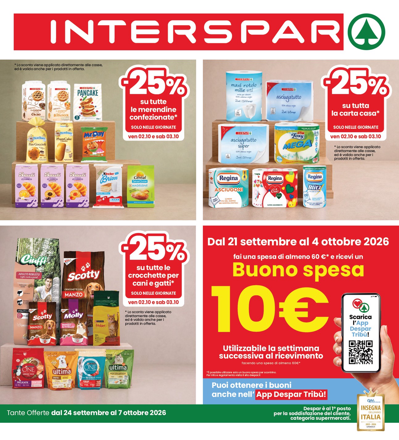 Volantino attuale di INTERSPAR valido dal giovedì 24/09/2026 al mercoledì 07/10/2026