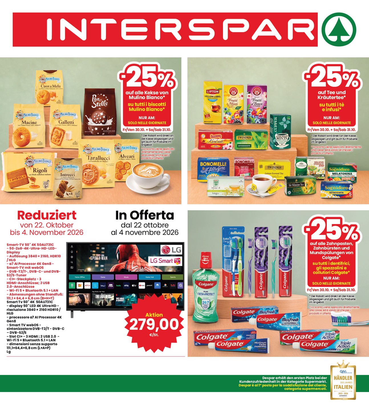 Volantino attuale di INTERSPAR - Deutch valido dal giovedì 22/10/2026 al mercoledì 04/11/2026
