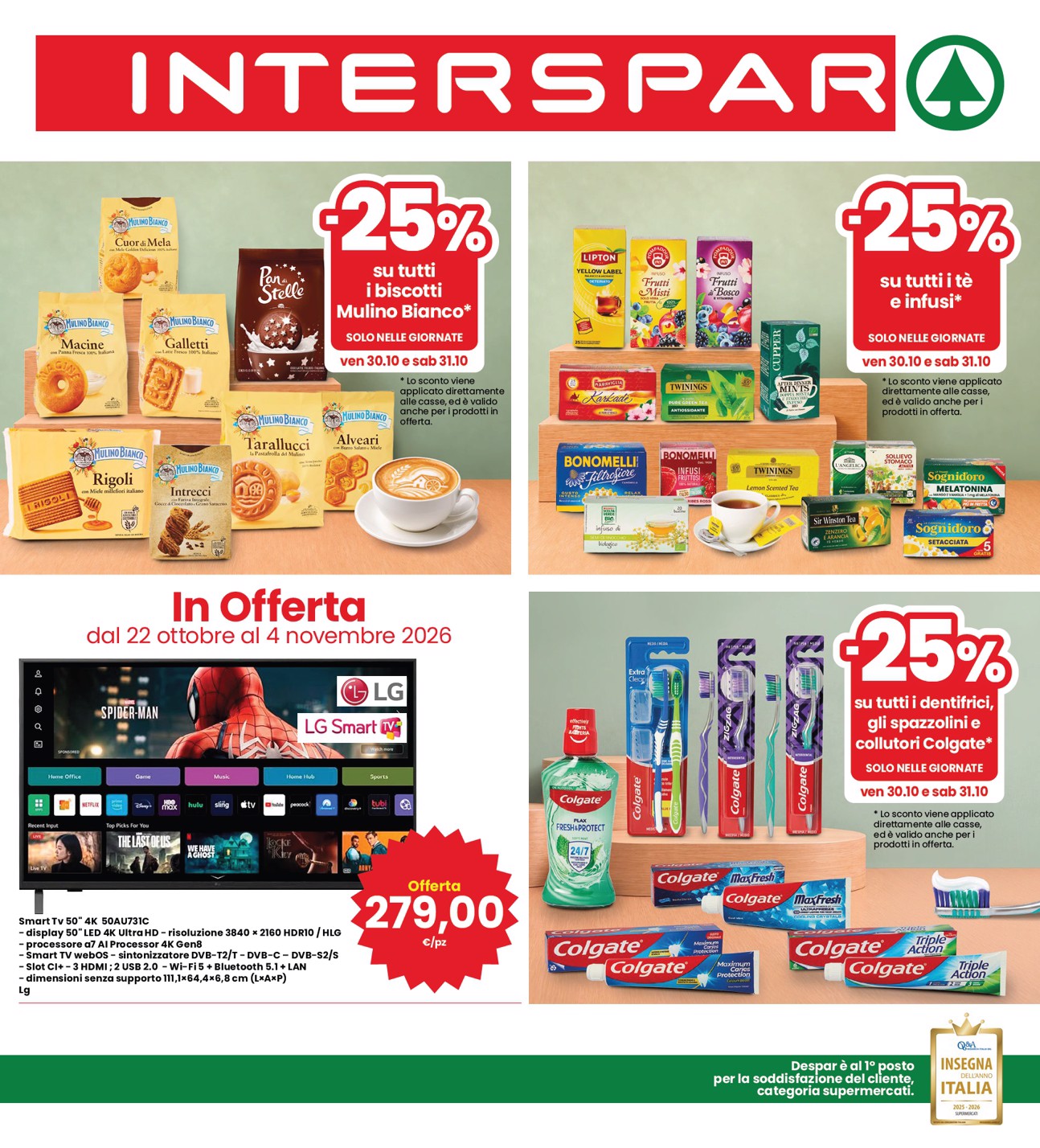 Volantino attuale di INTERSPAR valido dal giovedì 22/10/2026 al mercoledì 04/11/2026