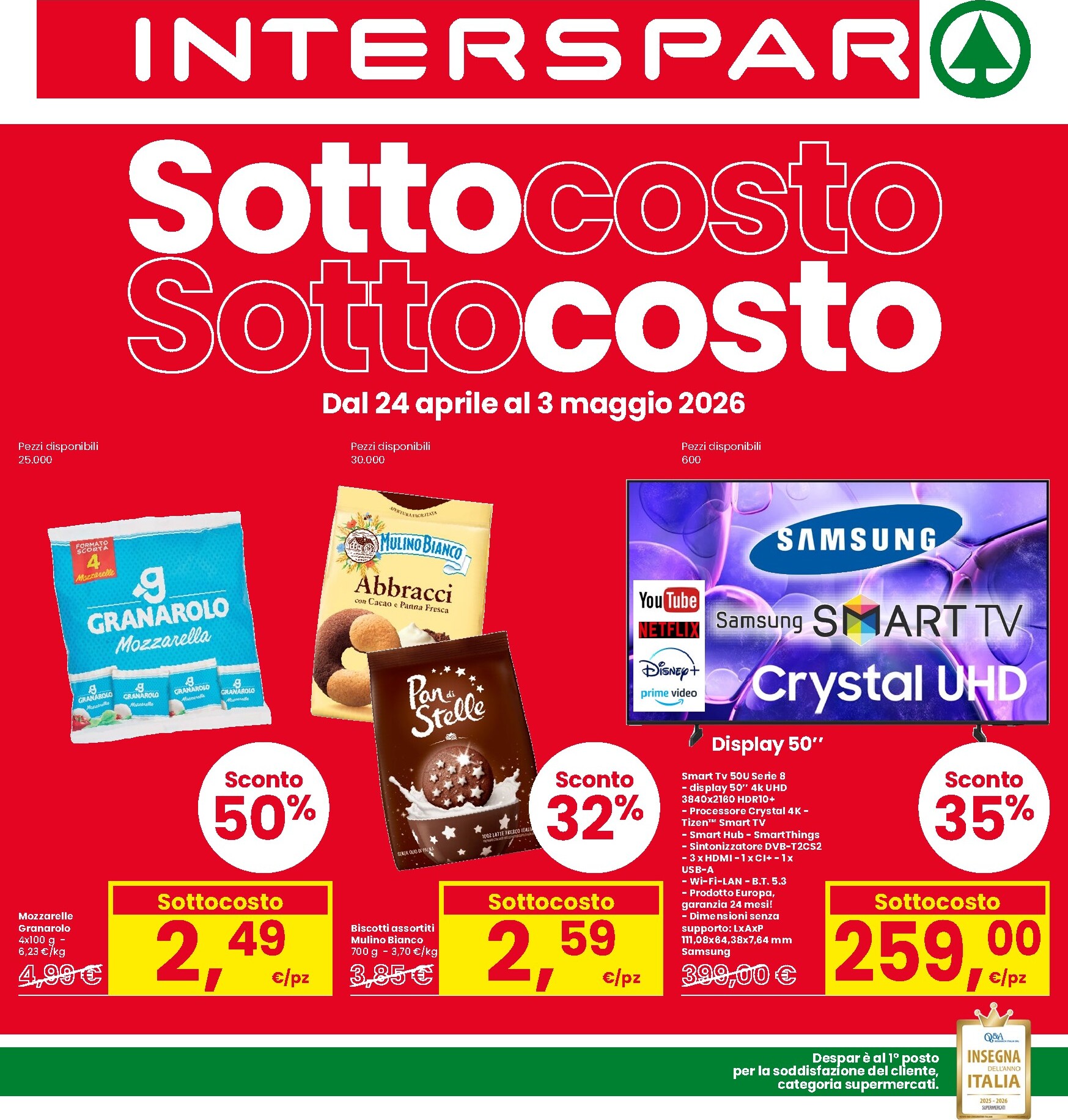 Volantino attuale di INTERSPAR valido dal venerdì 24/04/2026 al domenica 03/05/2026